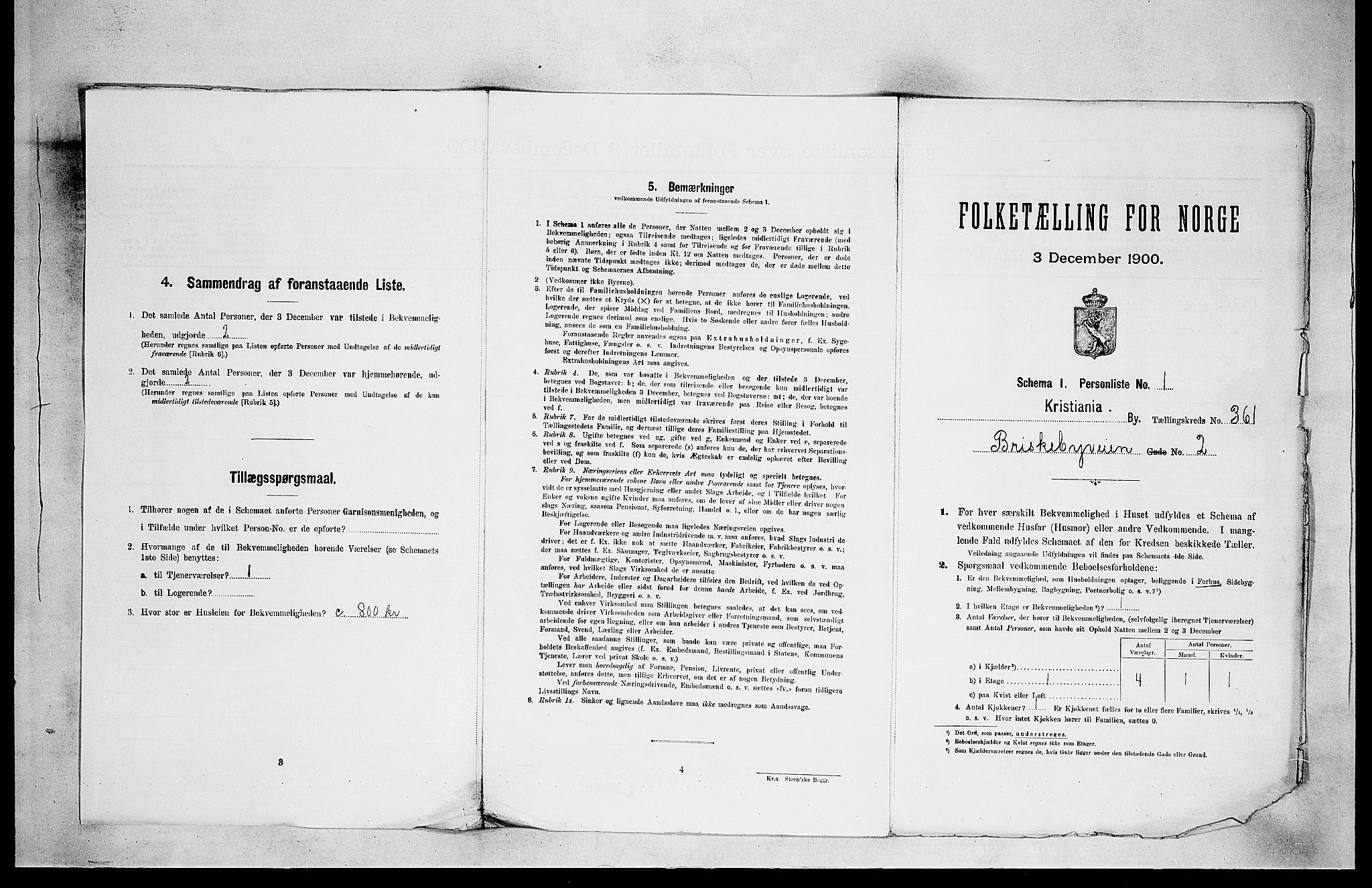 SAO, 1900 census for Kristiania, 1900, p. 8407