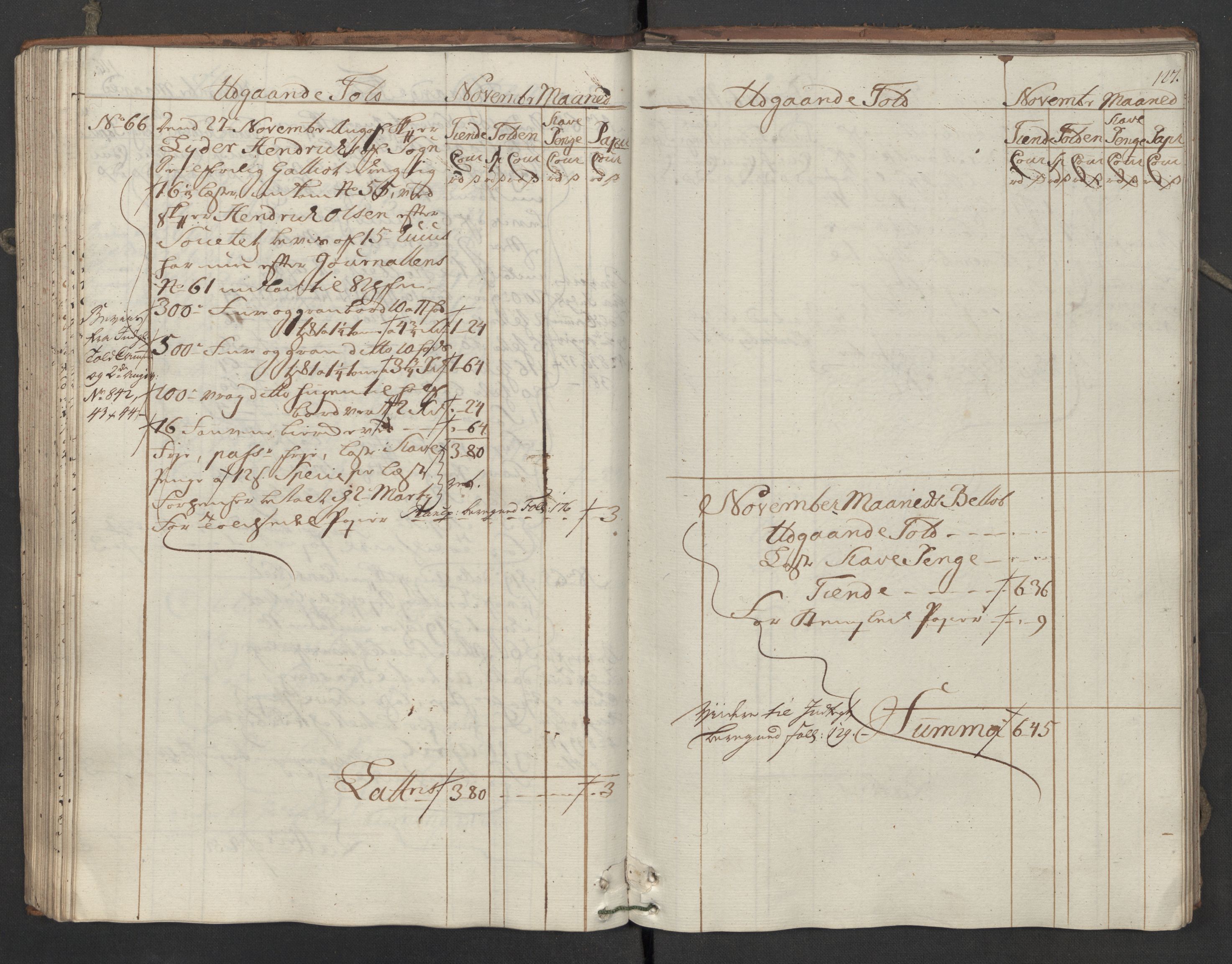 Generaltollkammeret, tollregnskaper, AV/RA-EA-5490/R05/L0039/0001: Tollregnskaper Moss, Son, Krokstad / Utgående hovedtollbok, 1762, p. 127b-128a