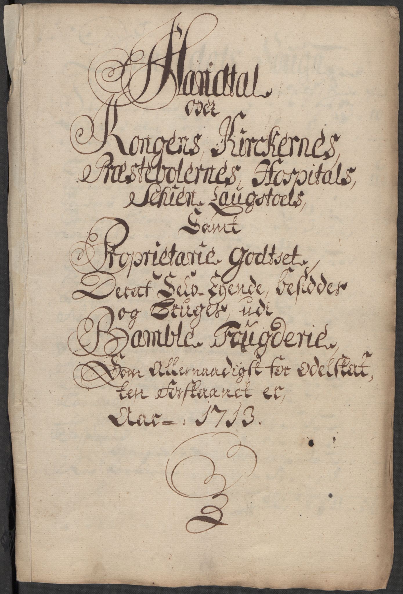 Rentekammeret inntil 1814, Reviderte regnskaper, Fogderegnskap, RA/EA-4092/R36/L2125: Fogderegnskap Øvre og Nedre Telemark og Bamble, 1713, p. 230