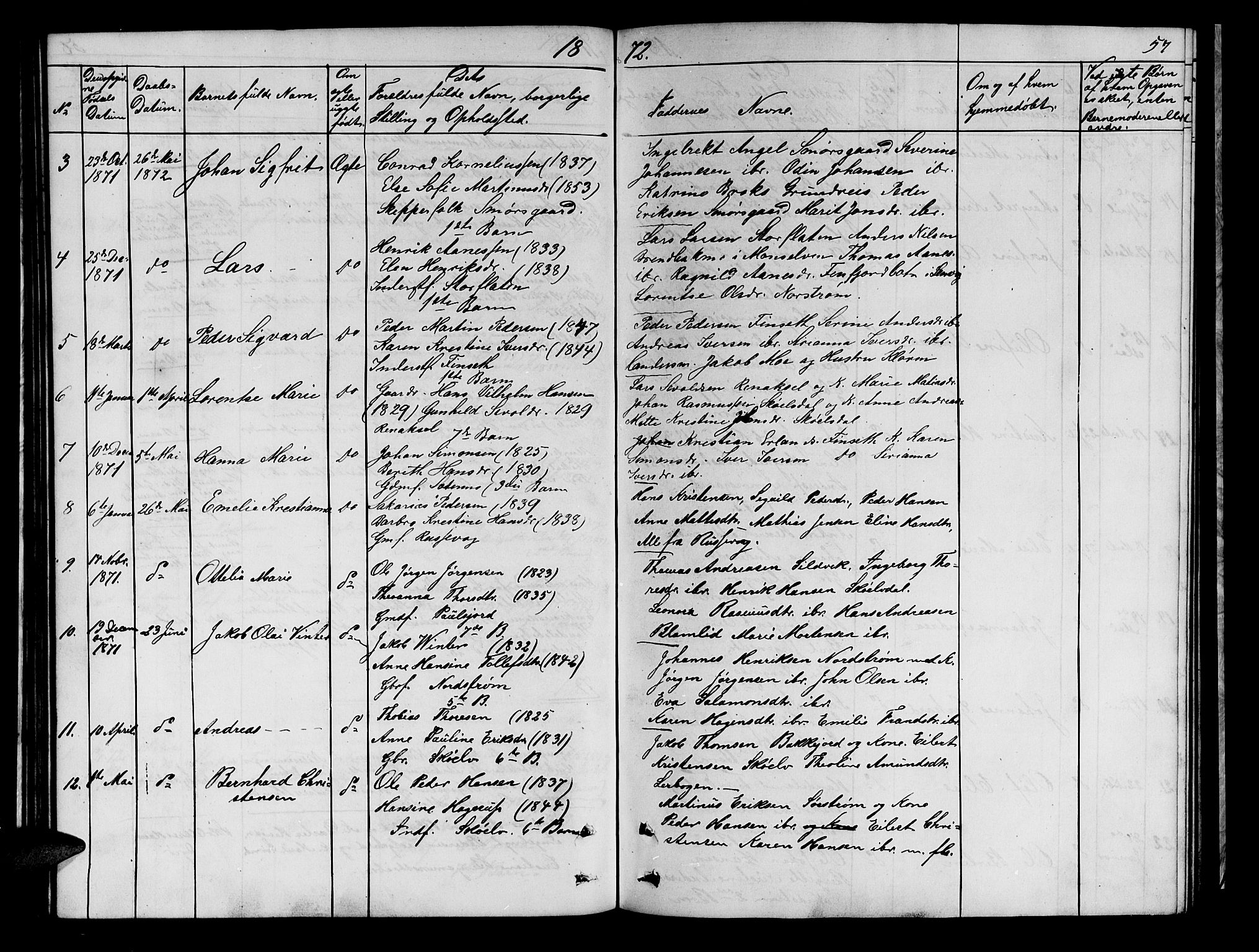 Tranøy sokneprestkontor, AV/SATØ-S-1313/I/Ia/Iab/L0021klokker: Parish register (copy) no. 21, 1861-1886, p. 57