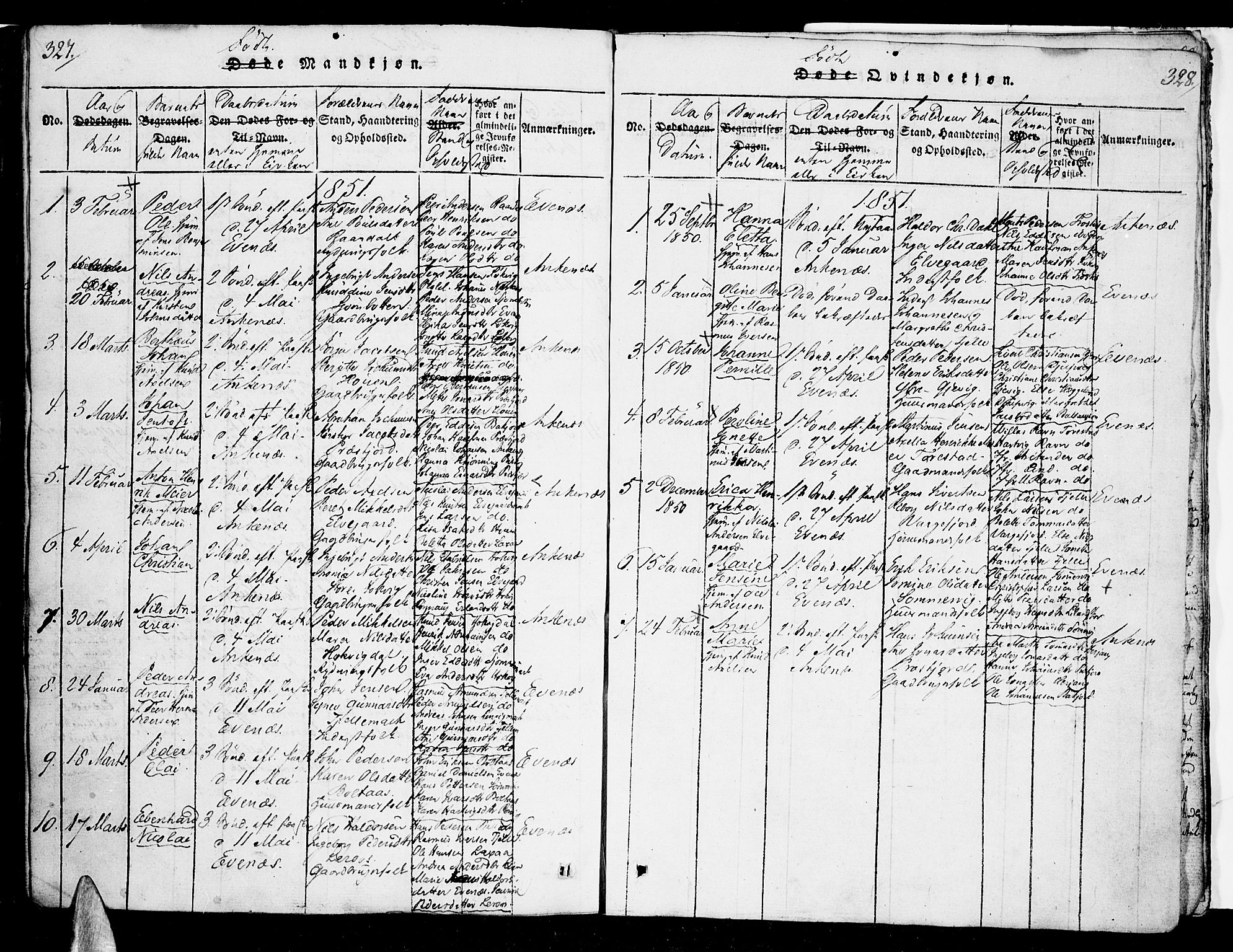 Ministerialprotokoller, klokkerbøker og fødselsregistre - Nordland, AV/SAT-A-1459/863/L0894: Parish register (official) no. 863A06, 1821-1851, p. 327-328