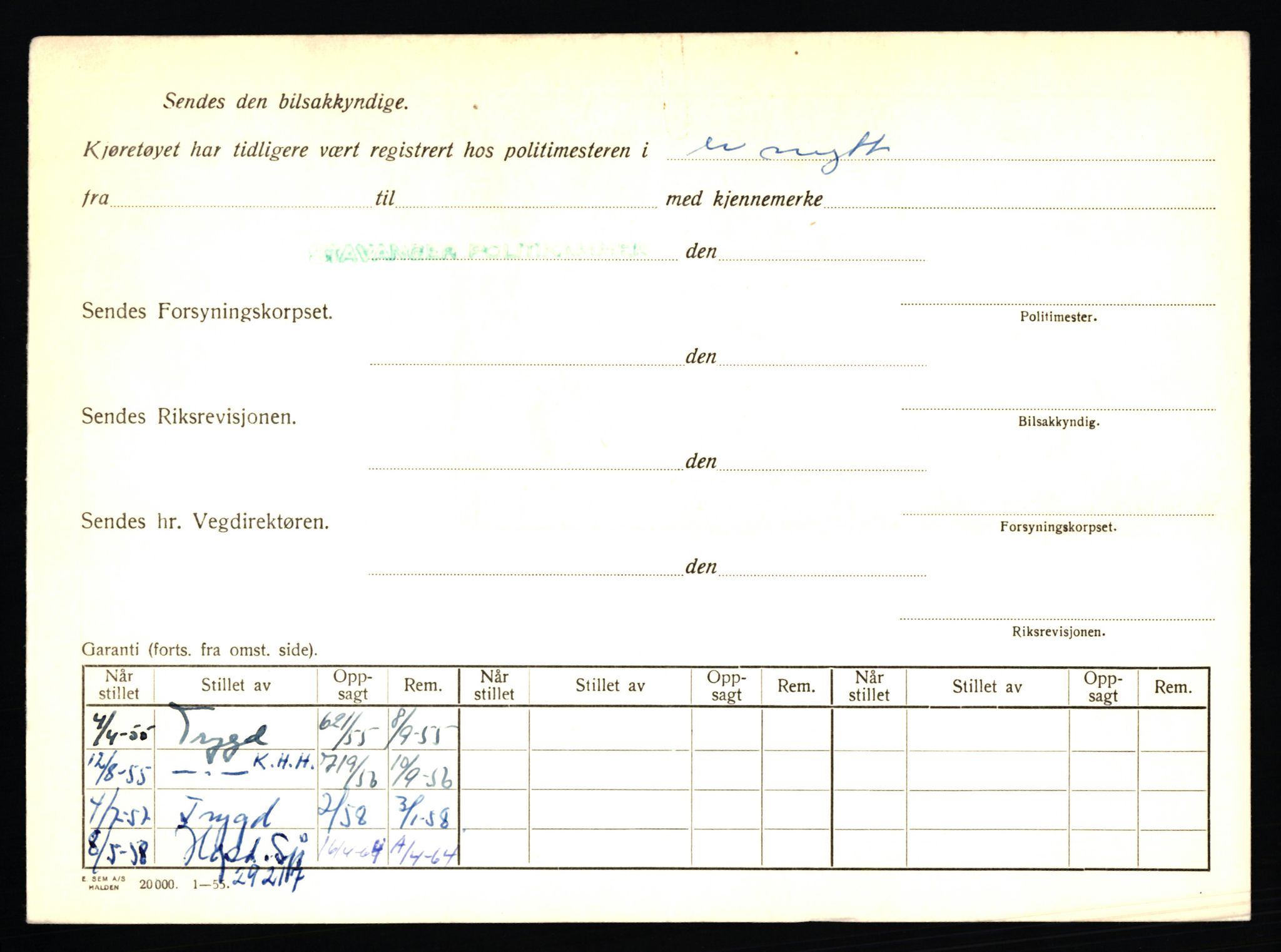 Stavanger trafikkstasjon, AV/SAST-A-101942/0/F/L0004: L-1000 - L-1349, 1930-1971, p. 54