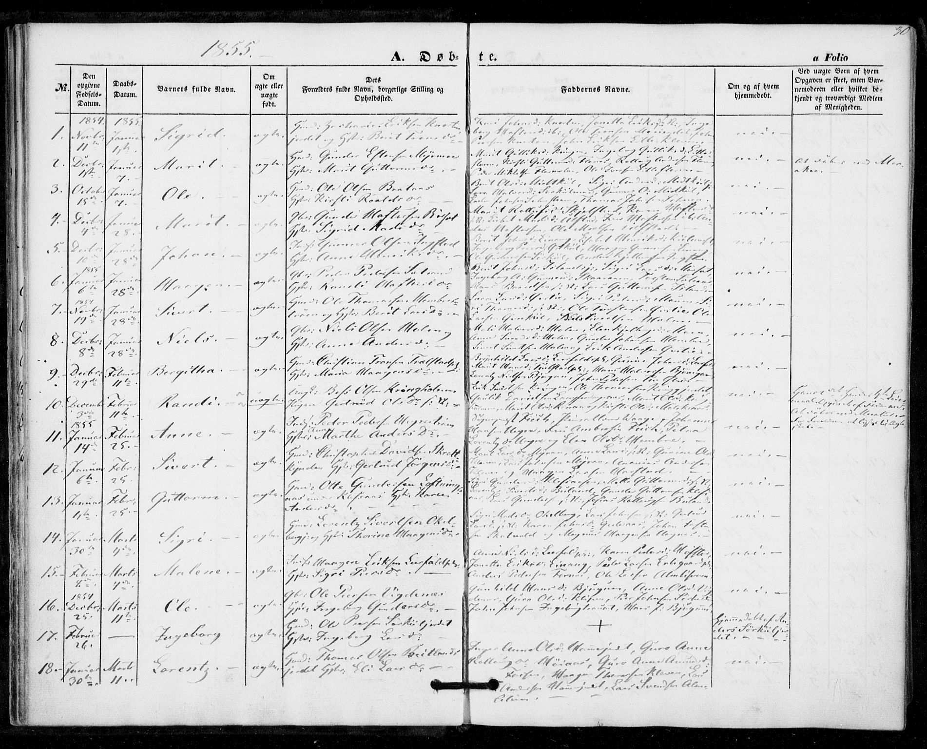 Ministerialprotokoller, klokkerbøker og fødselsregistre - Nord-Trøndelag, SAT/A-1458/703/L0028: Parish register (official) no. 703A01, 1850-1862, p. 30