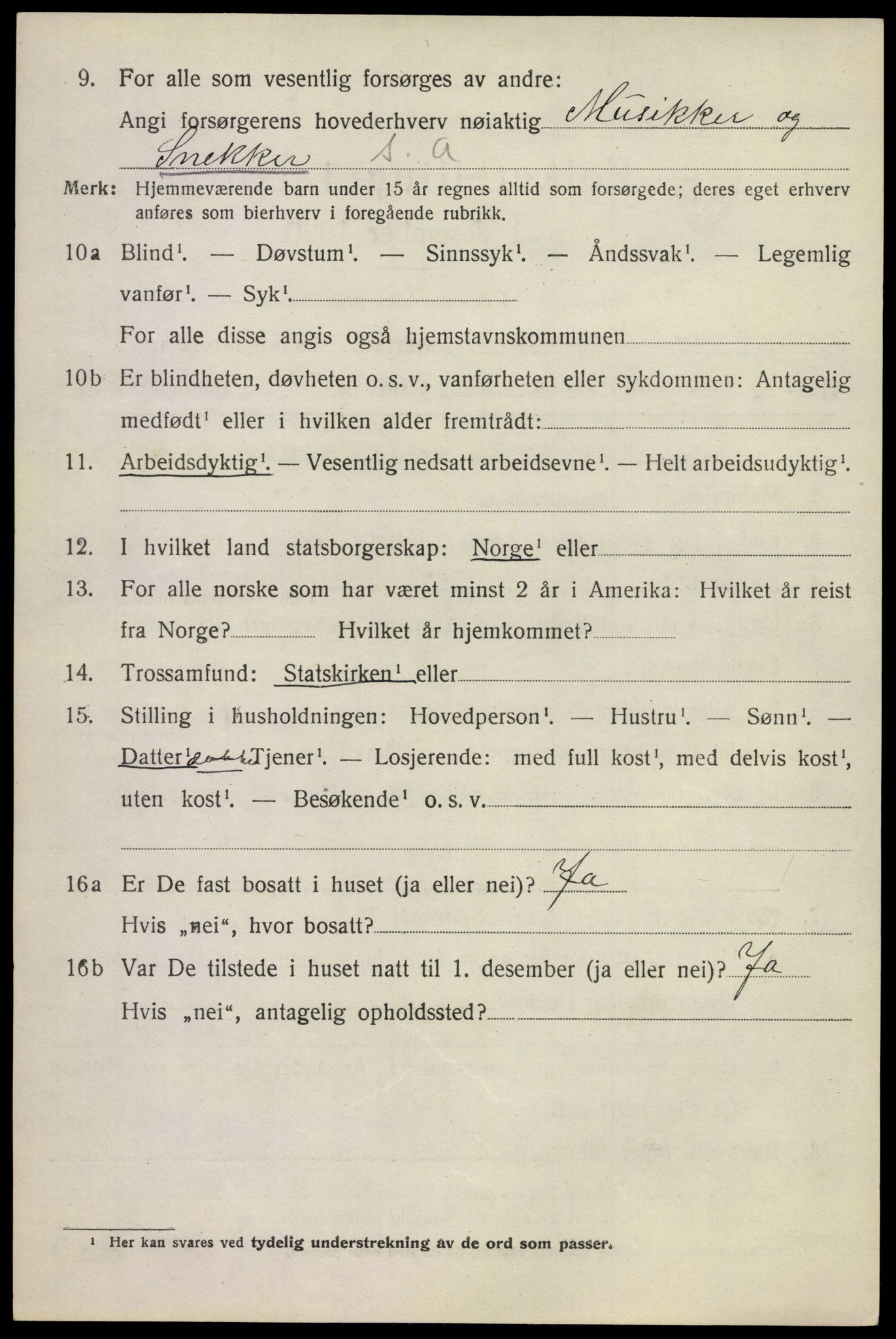 SAKO, 1920 census for Øvre Sandsvær, 1920, p. 2821