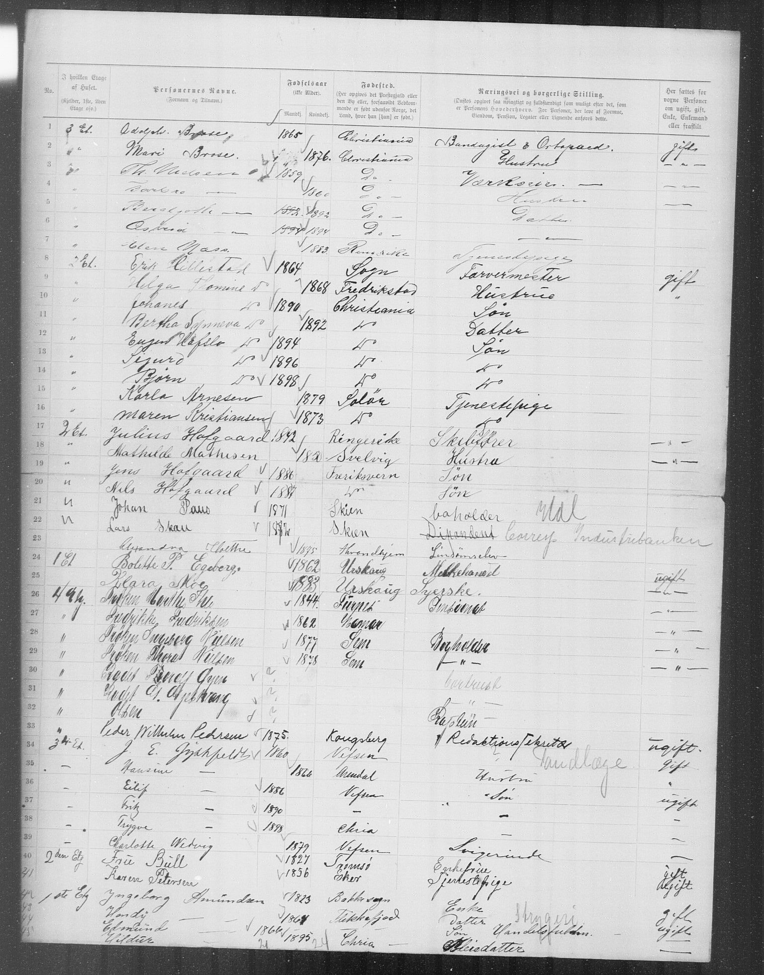 OBA, Municipal Census 1899 for Kristiania, 1899, p. 11684