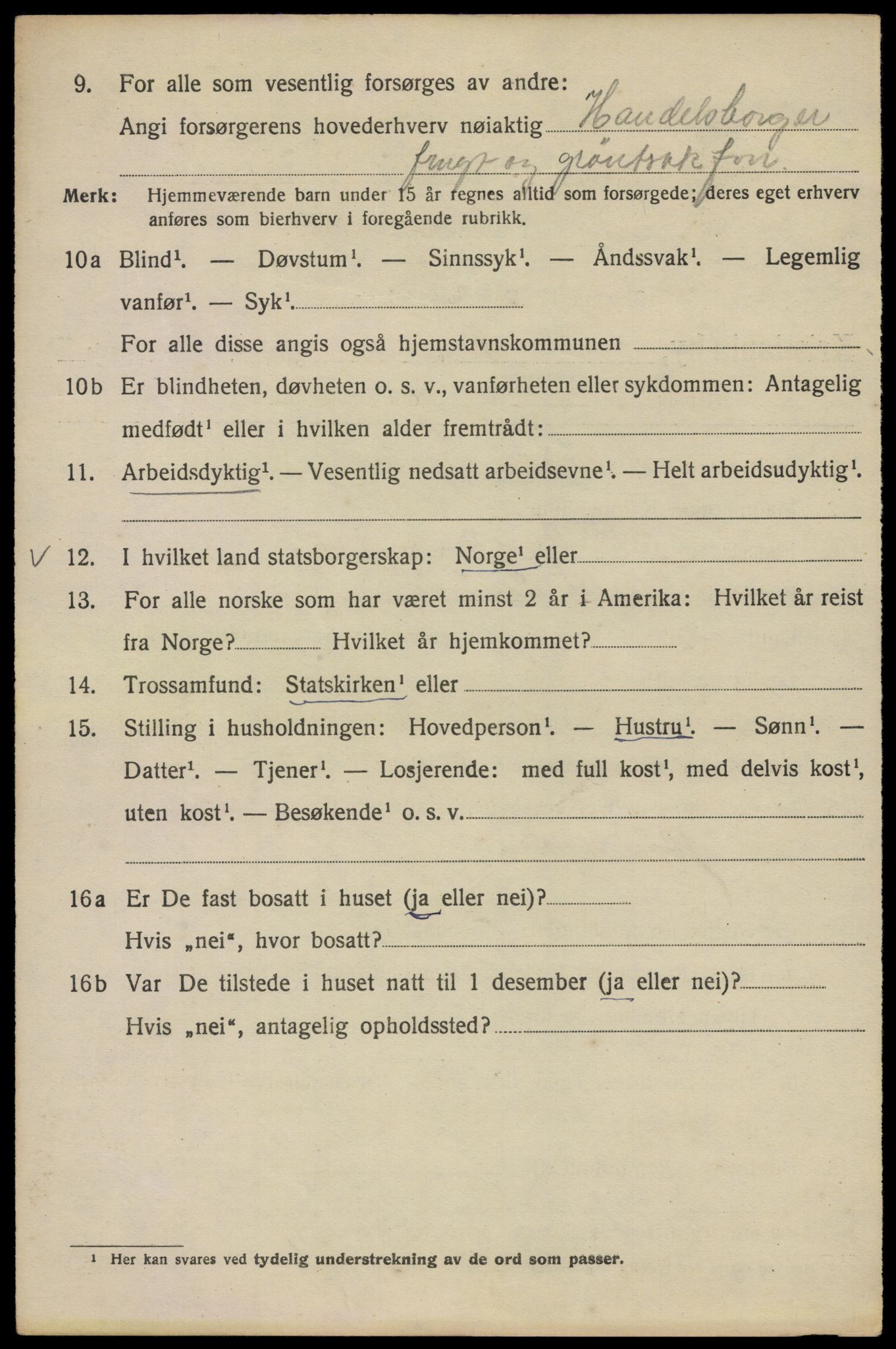 SAO, 1920 census for Kristiania, 1920, p. 136706