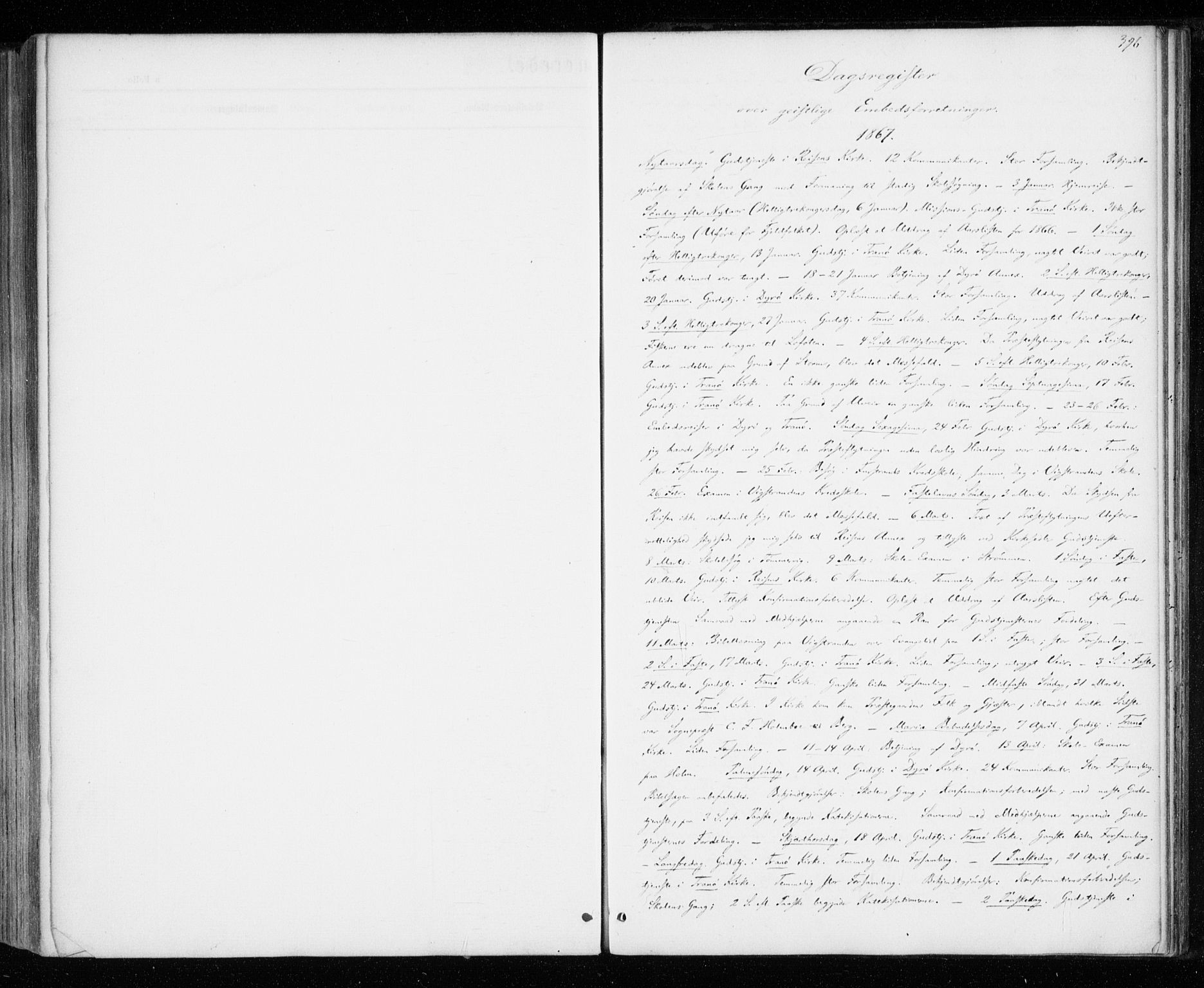 Tranøy sokneprestkontor, AV/SATØ-S-1313/I/Ia/Iaa/L0008kirke: Parish register (official) no. 8, 1867-1877, p. 396