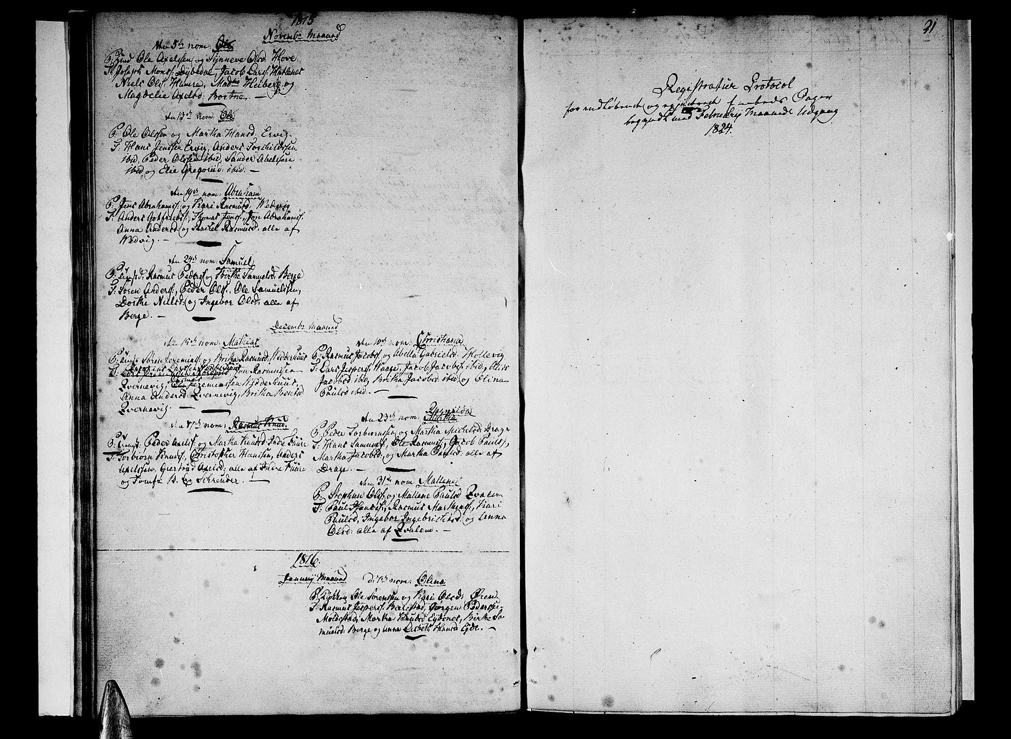 Selje sokneprestembete, AV/SAB-A-99938/H/Ha/Haa/Haaa: Parish register (official) no. A 7, 1807-1816, p. 21