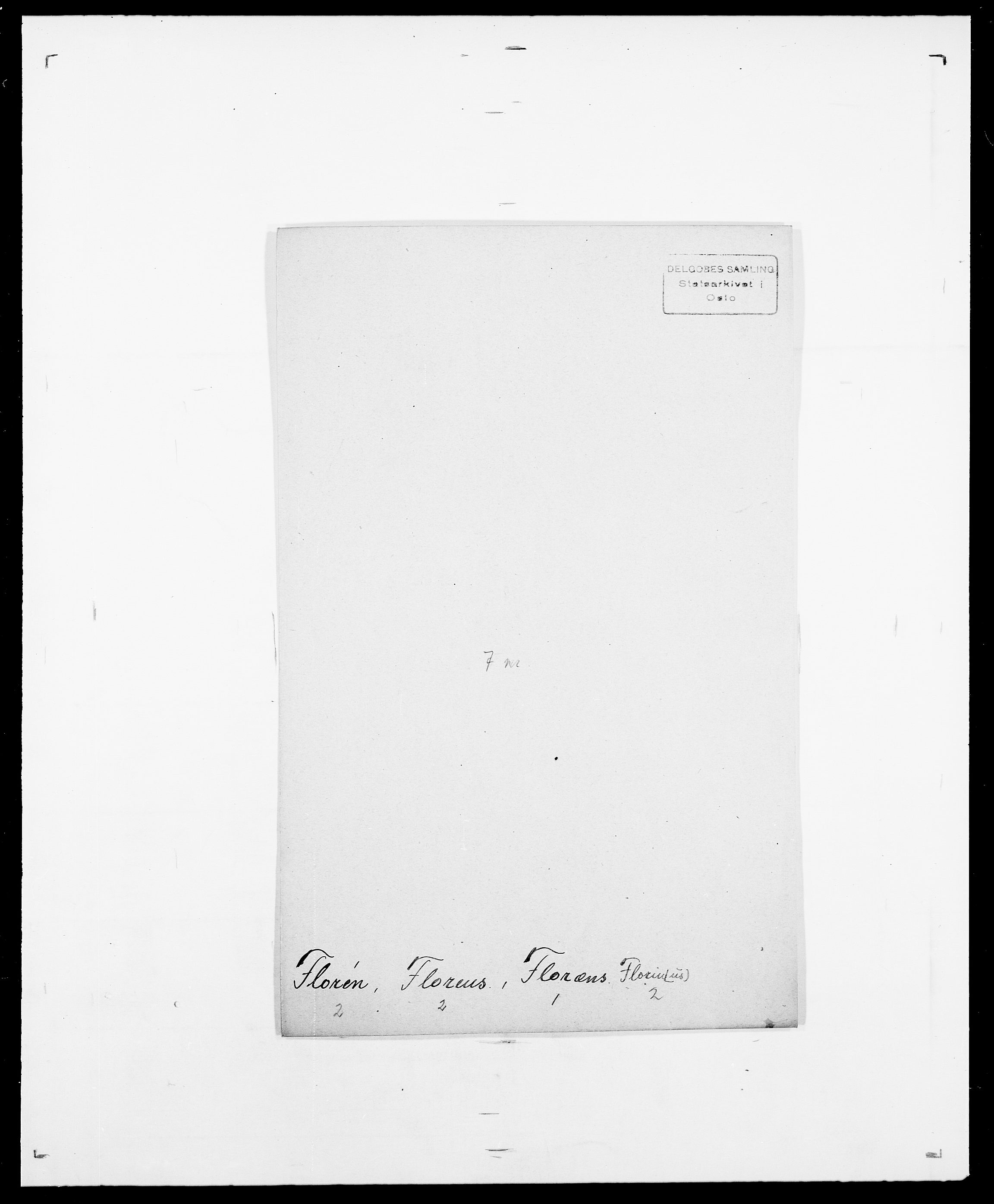 Delgobe, Charles Antoine - samling, SAO/PAO-0038/D/Da/L0012: Flor, Floer, Flohr - Fritzner, p. 459