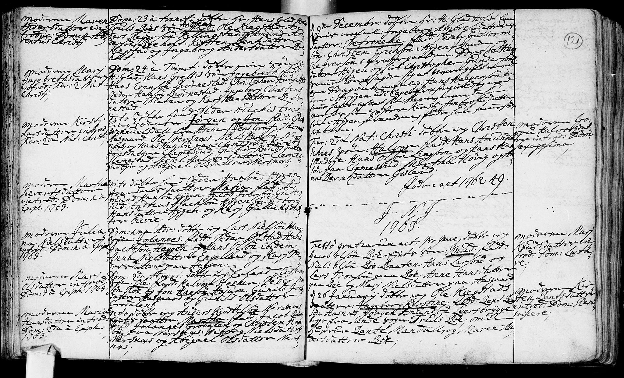 Røyken kirkebøker, SAKO/A-241/F/Fa/L0002: Parish register (official) no. 2, 1731-1782, p. 121