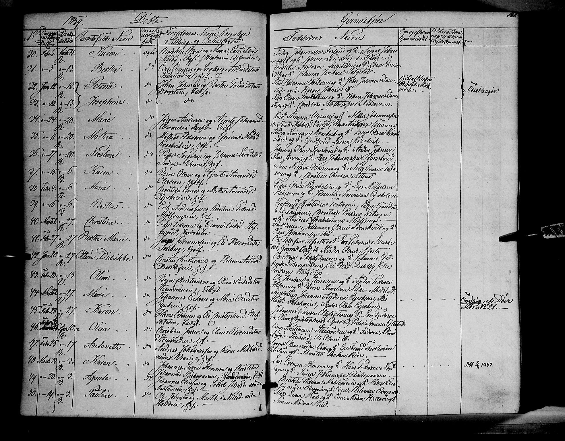 Ringsaker prestekontor, AV/SAH-PREST-014/K/Ka/L0009: Parish register (official) no. 9, 1850-1860, p. 161