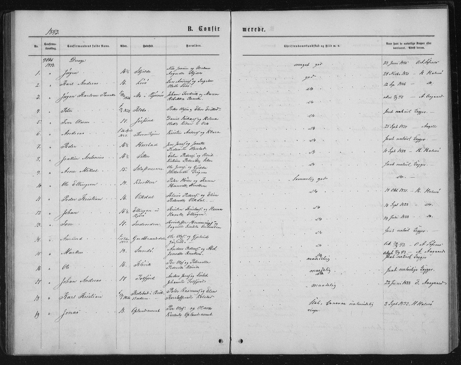 Ministerialprotokoller, klokkerbøker og fødselsregistre - Nord-Trøndelag, AV/SAT-A-1458/771/L0595: Parish register (official) no. 771A02, 1840-1869