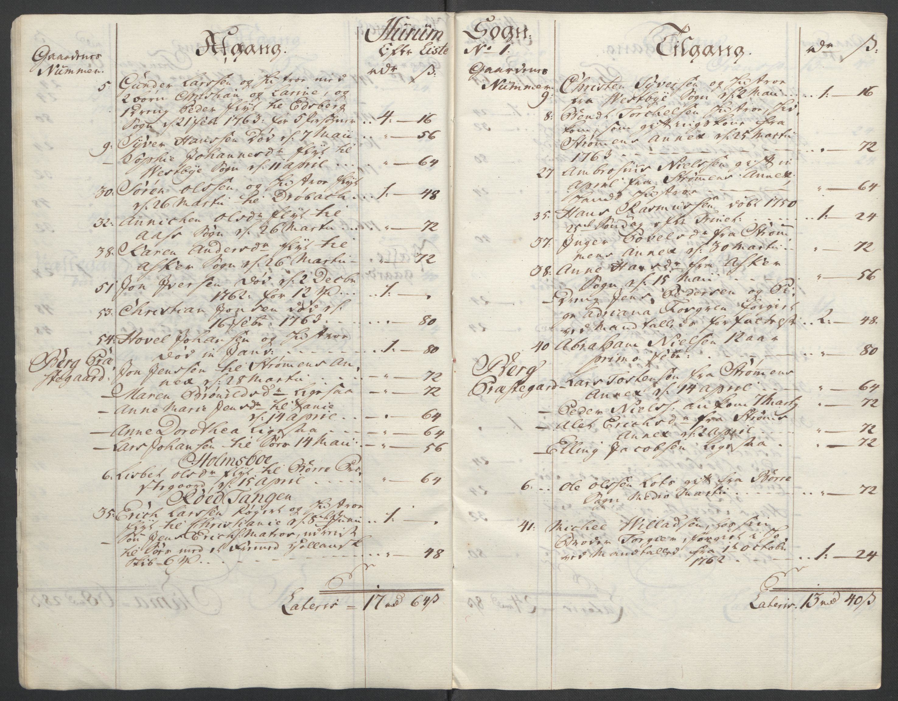 Rentekammeret inntil 1814, Reviderte regnskaper, Fogderegnskap, AV/RA-EA-4092/R31/L1833: Ekstraskatten Hurum, Røyken, Eiker, Lier og Buskerud, 1762-1764, p. 74