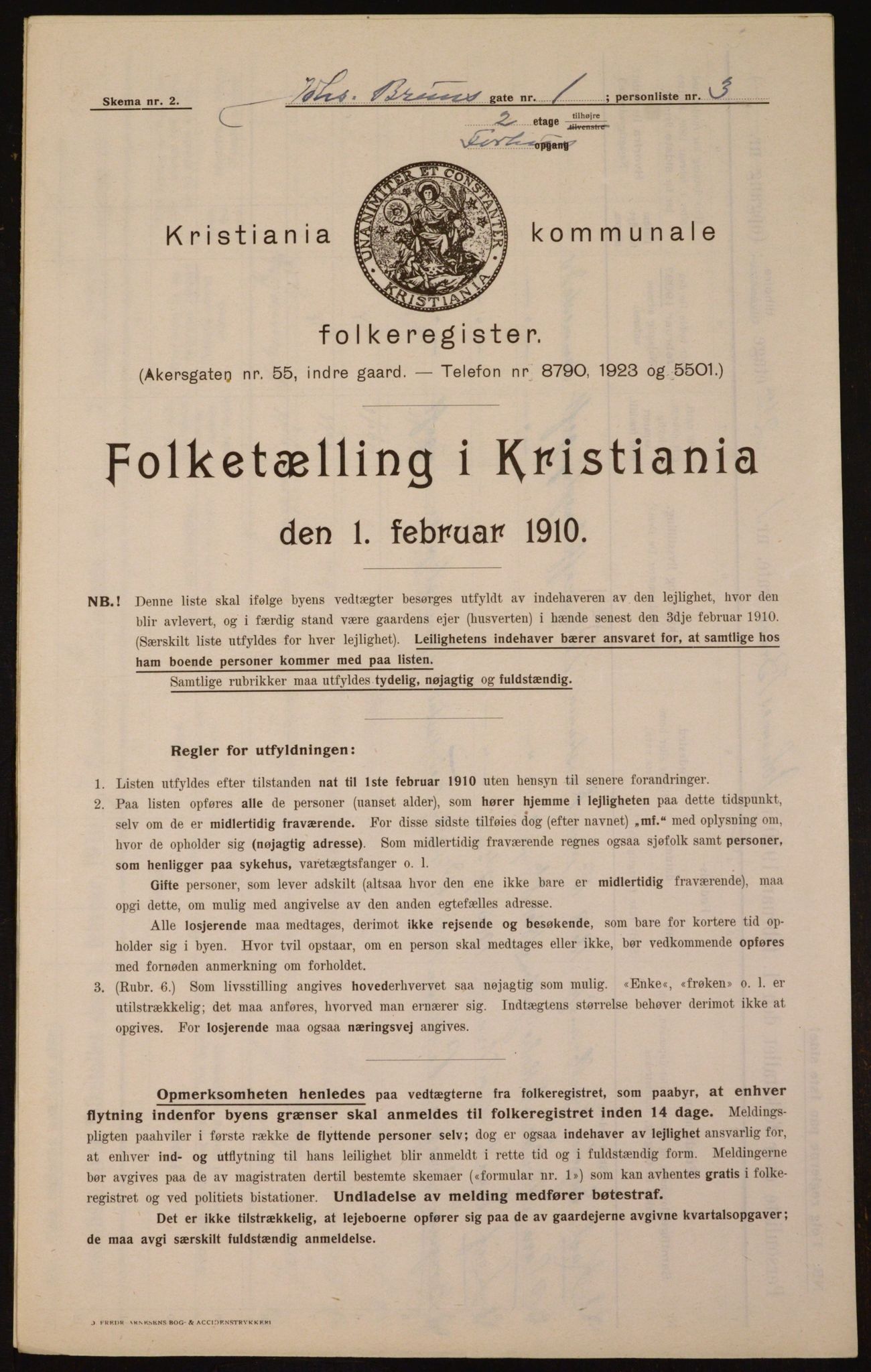 OBA, Municipal Census 1910 for Kristiania, 1910, p. 45699