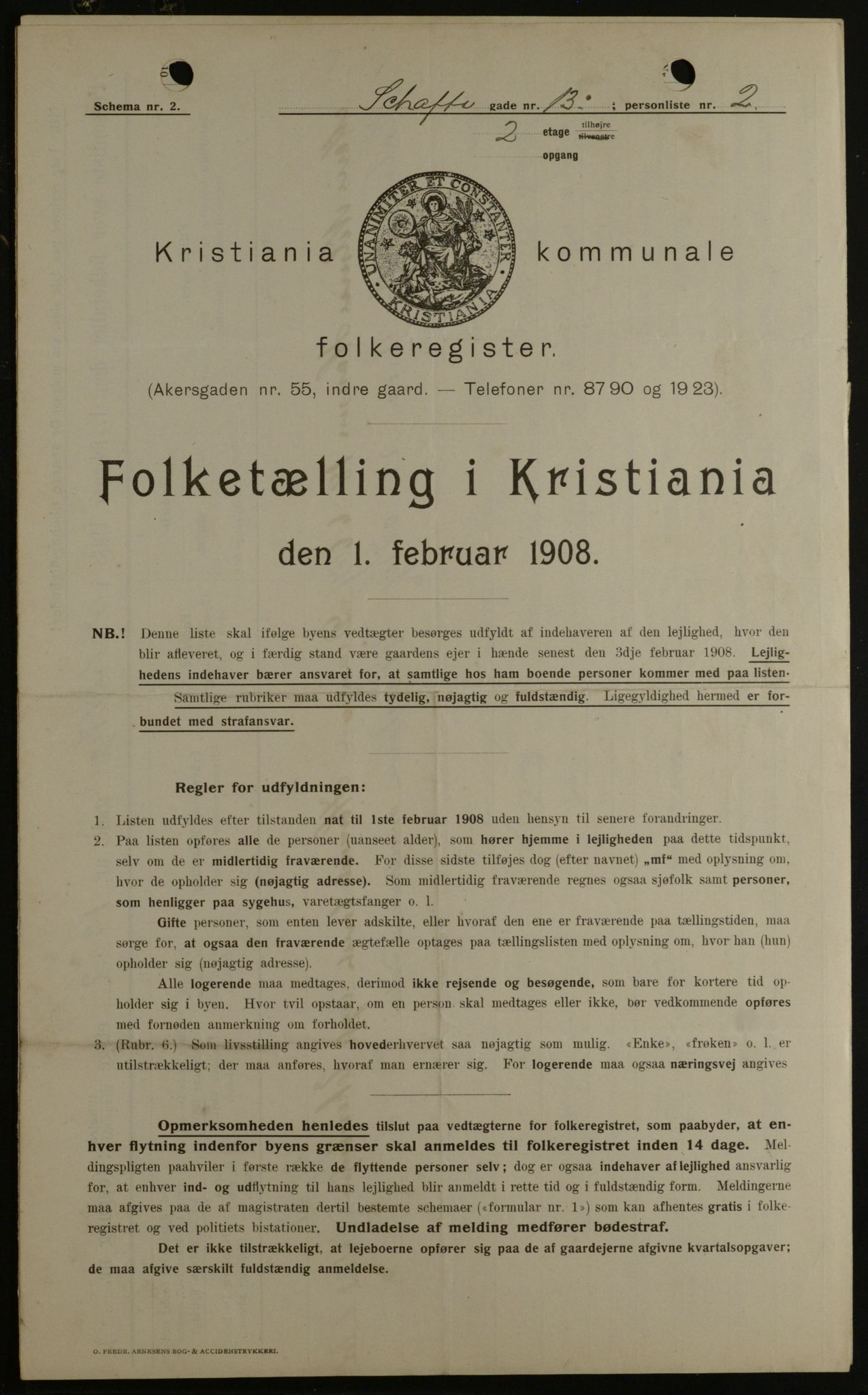 OBA, Municipal Census 1908 for Kristiania, 1908, p. 80622