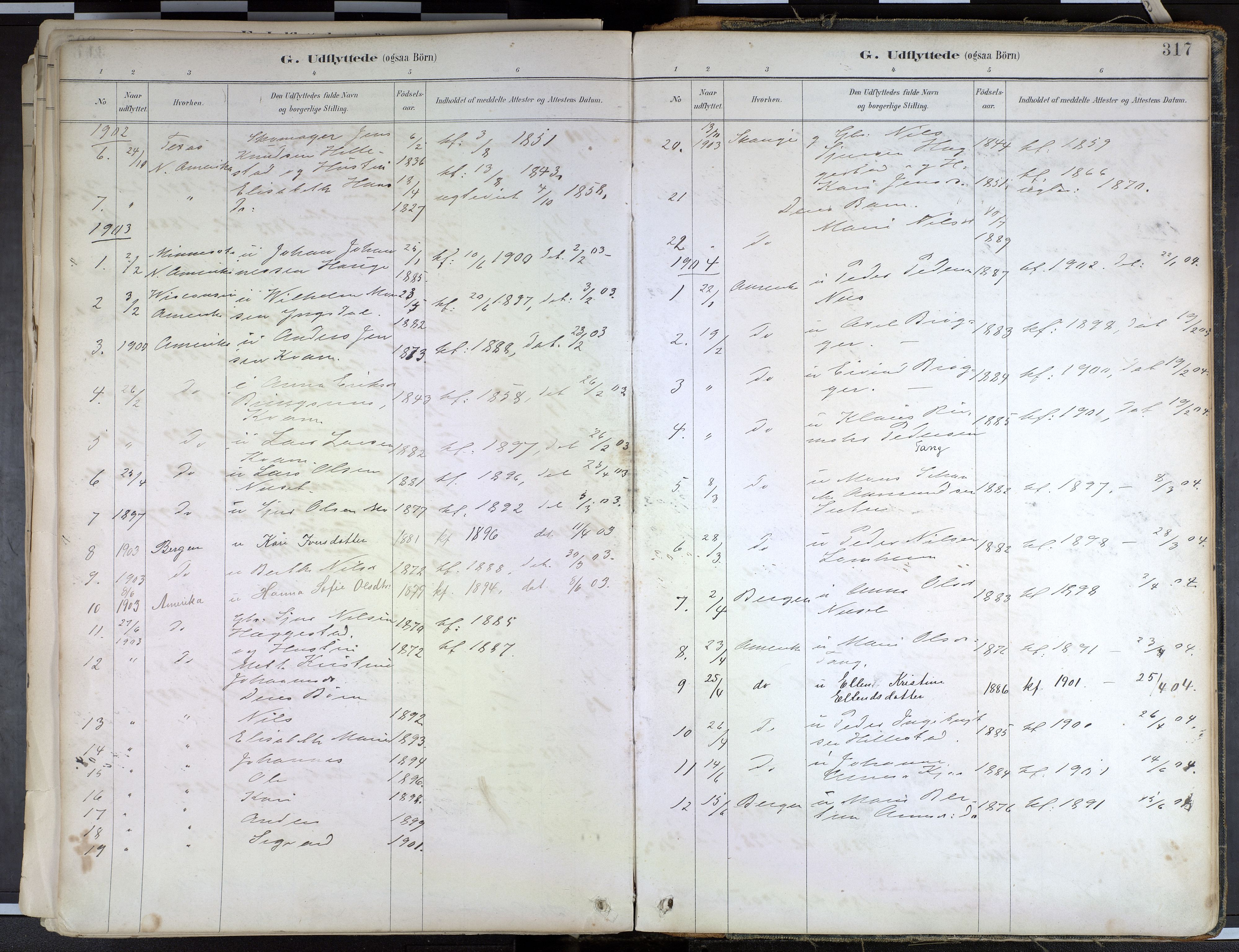 Hafslo sokneprestembete, SAB/A-80301/H/Haa/Haab/L0001: Parish register (official) no. B 1, 1886-1945, p. 317