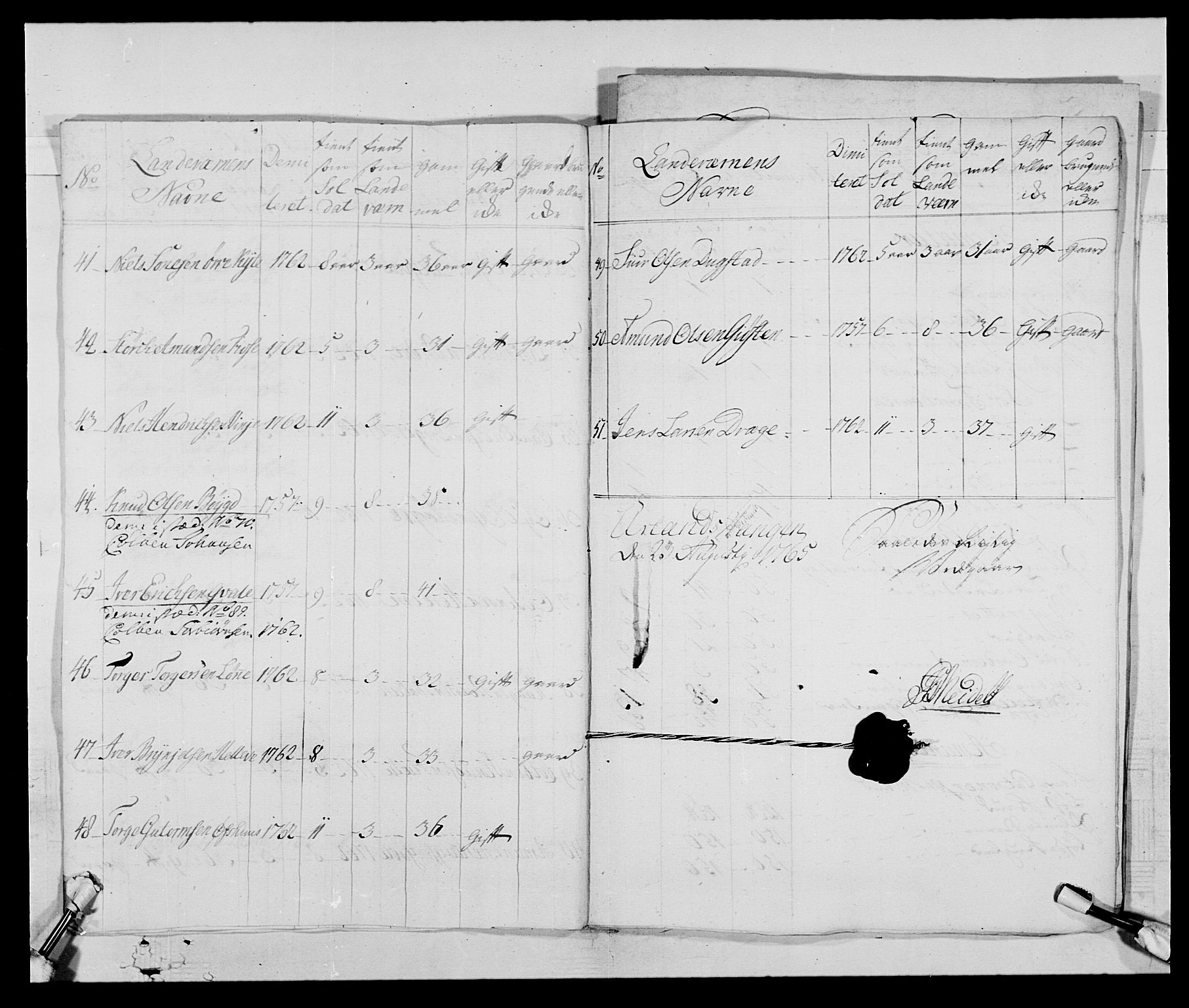 Kommanderende general (KG I) med Det norske krigsdirektorium, AV/RA-EA-5419/E/Ea/L0520b: 2. Bergenhusiske regiment, 1761-1765, p. 419