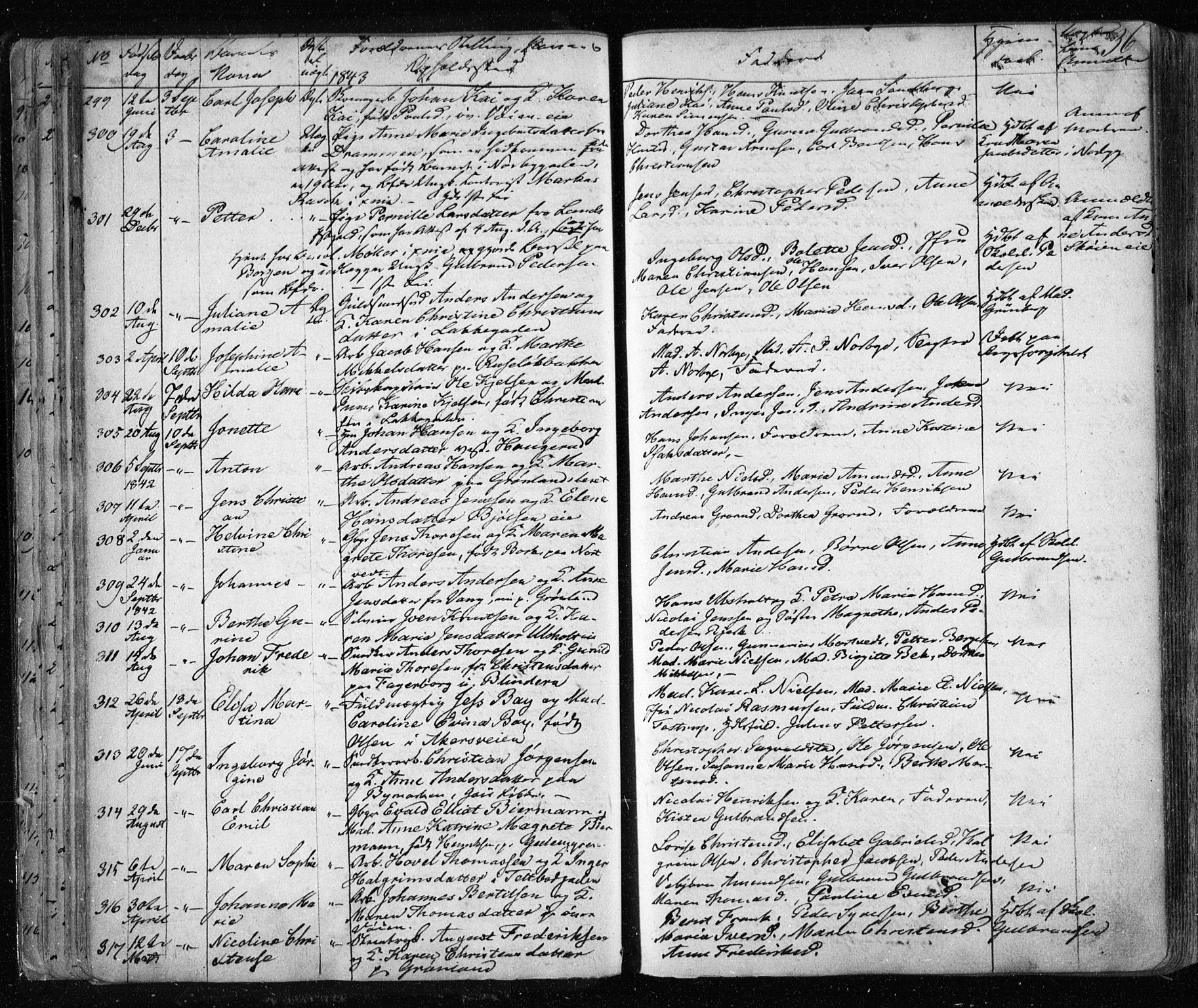 Aker prestekontor kirkebøker, AV/SAO-A-10861/F/L0019: Parish register (official) no. 19, 1842-1852, p. 36