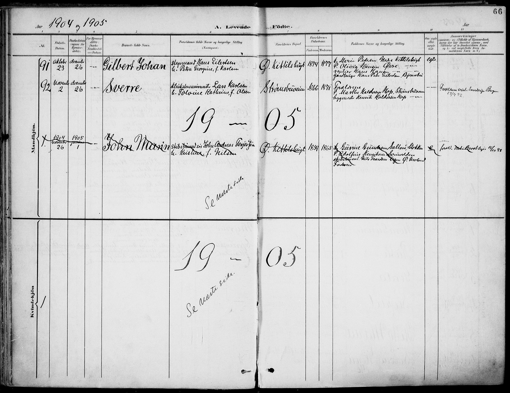 Barbu sokneprestkontor, AV/SAK-1111-0003/F/Fa/L0005: Parish register (official) no. A 5, 1899-1909, p. 66