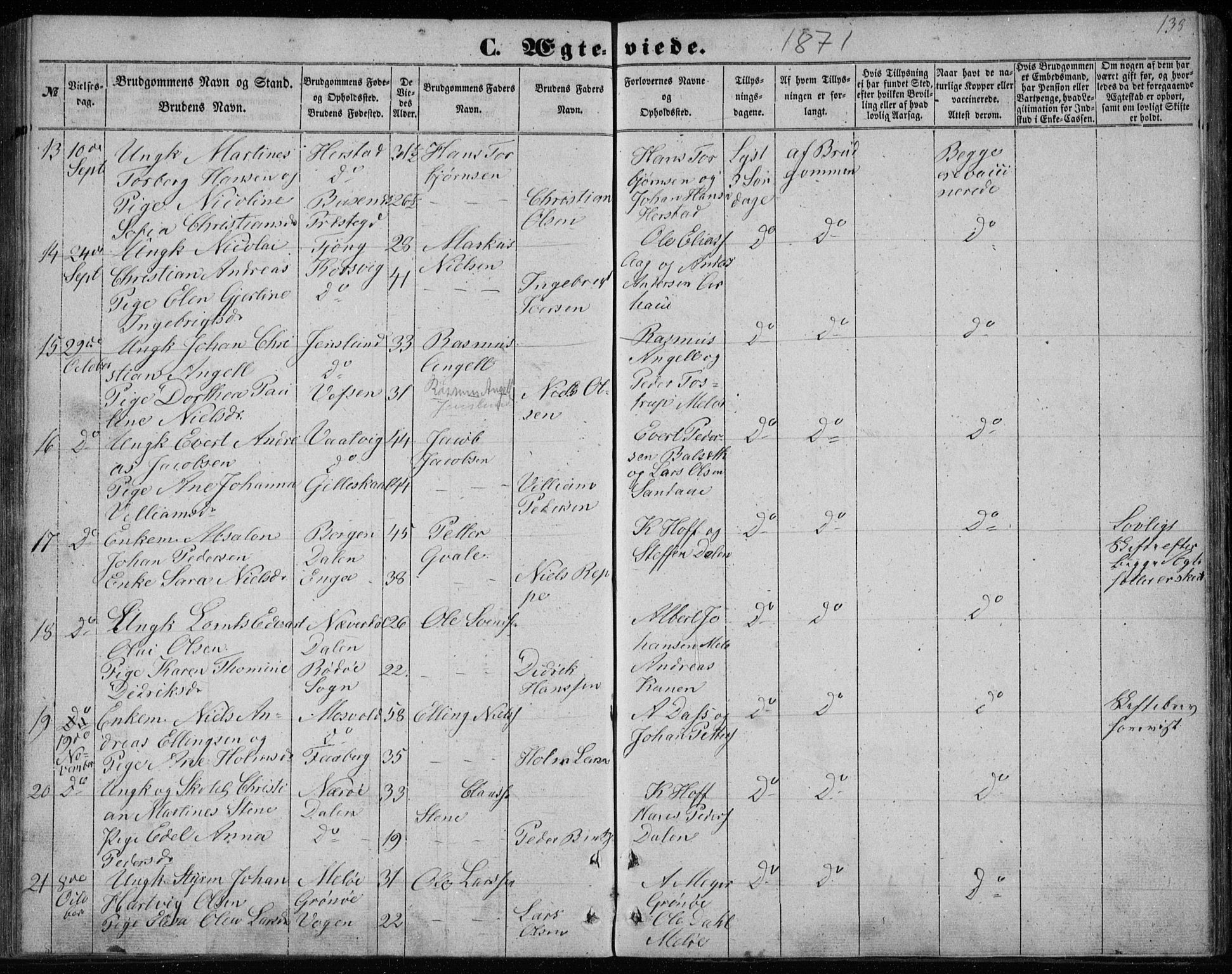 Ministerialprotokoller, klokkerbøker og fødselsregistre - Nordland, AV/SAT-A-1459/843/L0633: Parish register (copy) no. 843C02, 1853-1873, p. 138