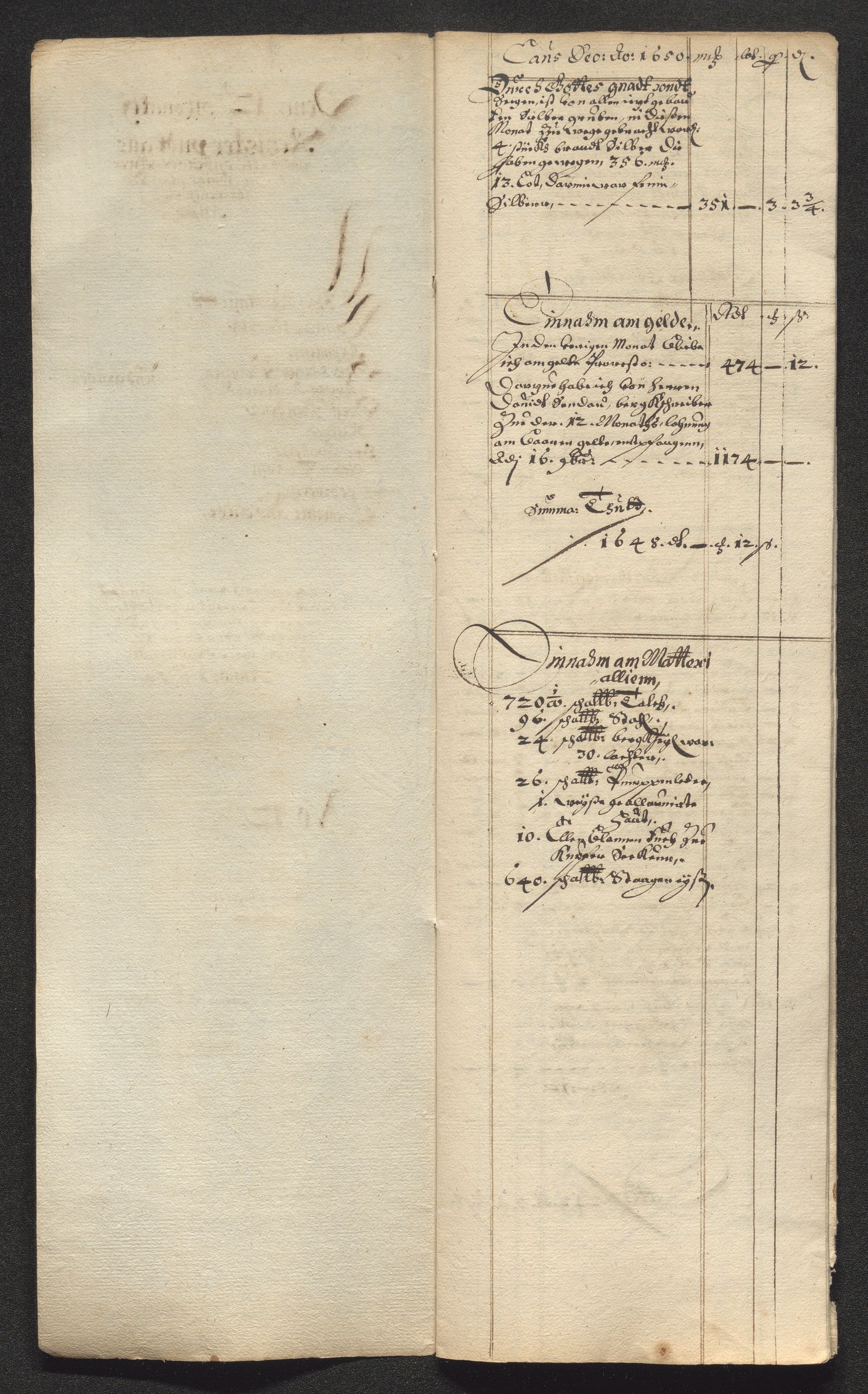 Kongsberg Sølvverk 1623-1816, AV/SAKO-EA-3135/001/D/Dc/Dcd/L0024: Utgiftsregnskap for gruver m.m. , 1650, p. 259