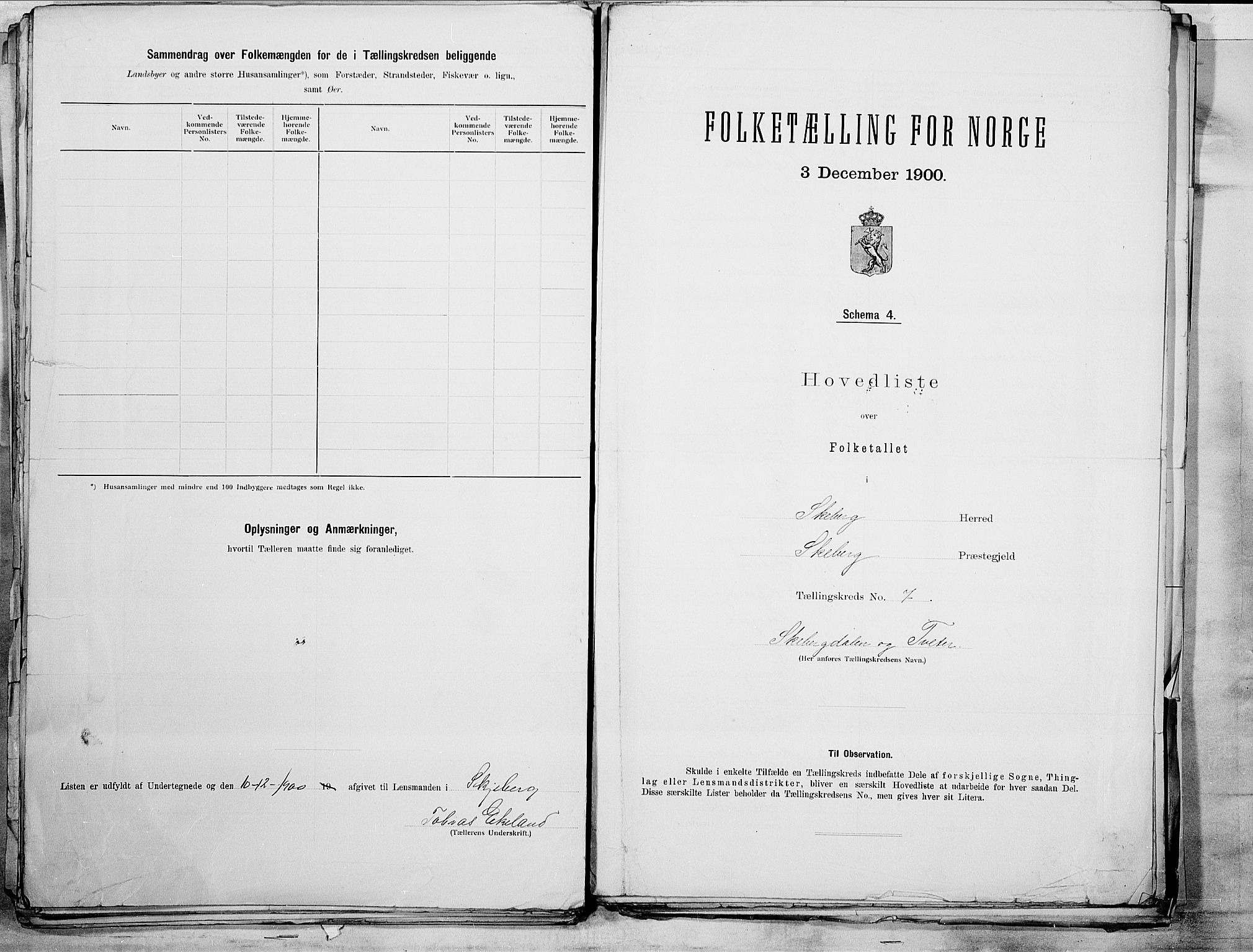 SAO, 1900 census for Skjeberg, 1900, p. 18