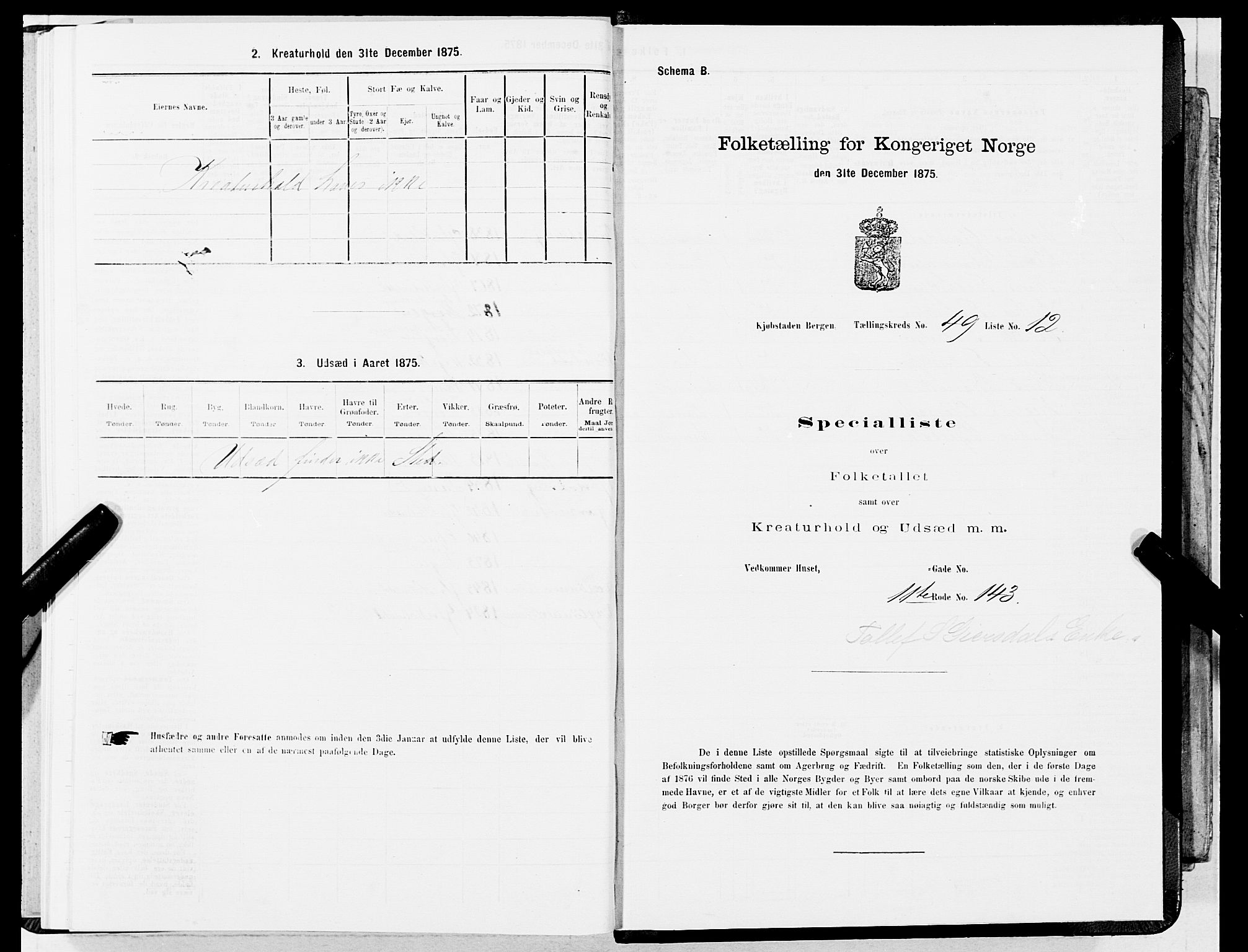 SAB, 1875 census for 1301 Bergen, 1875, p. 2581