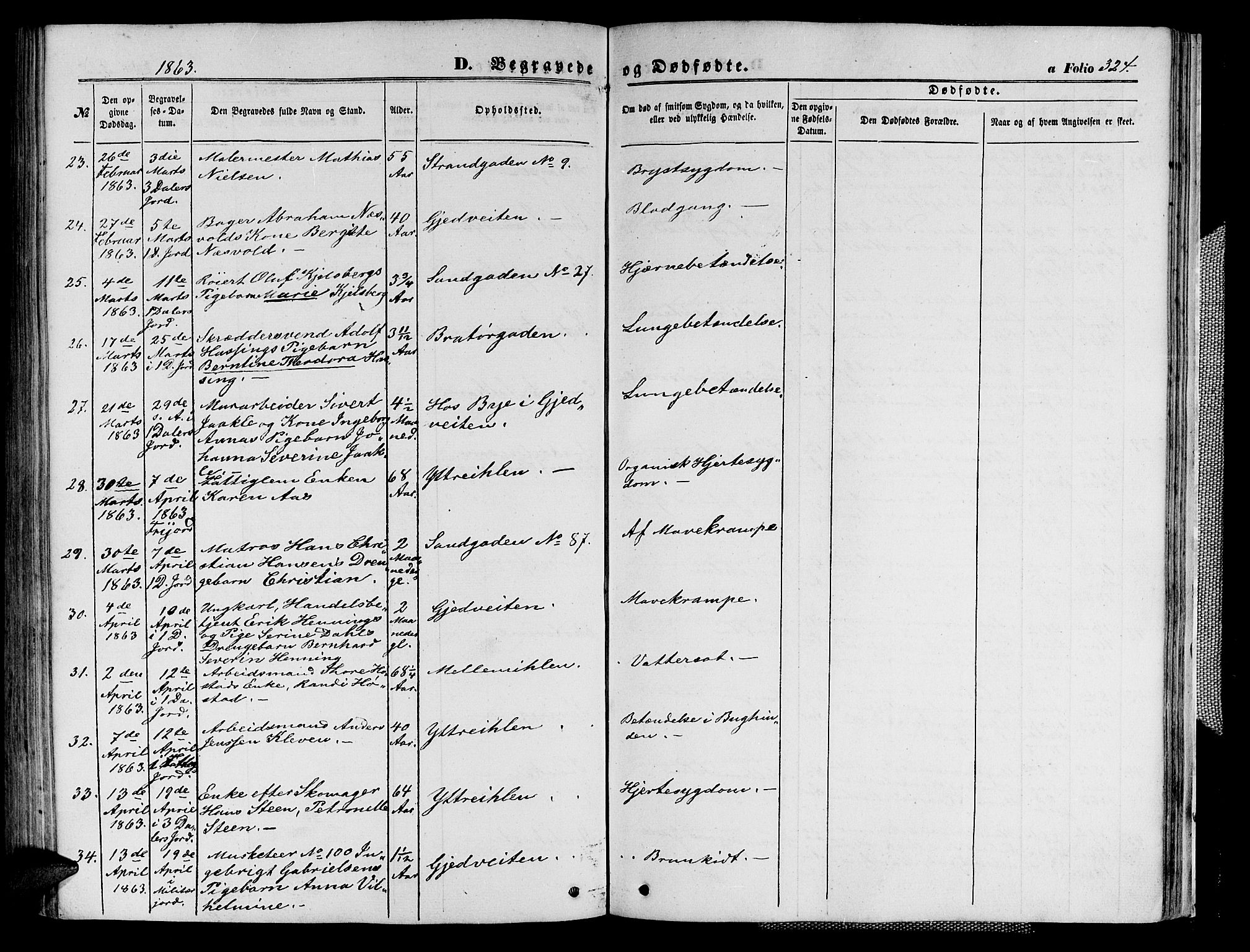 Ministerialprotokoller, klokkerbøker og fødselsregistre - Sør-Trøndelag, AV/SAT-A-1456/602/L0139: Parish register (copy) no. 602C07, 1859-1864, p. 324