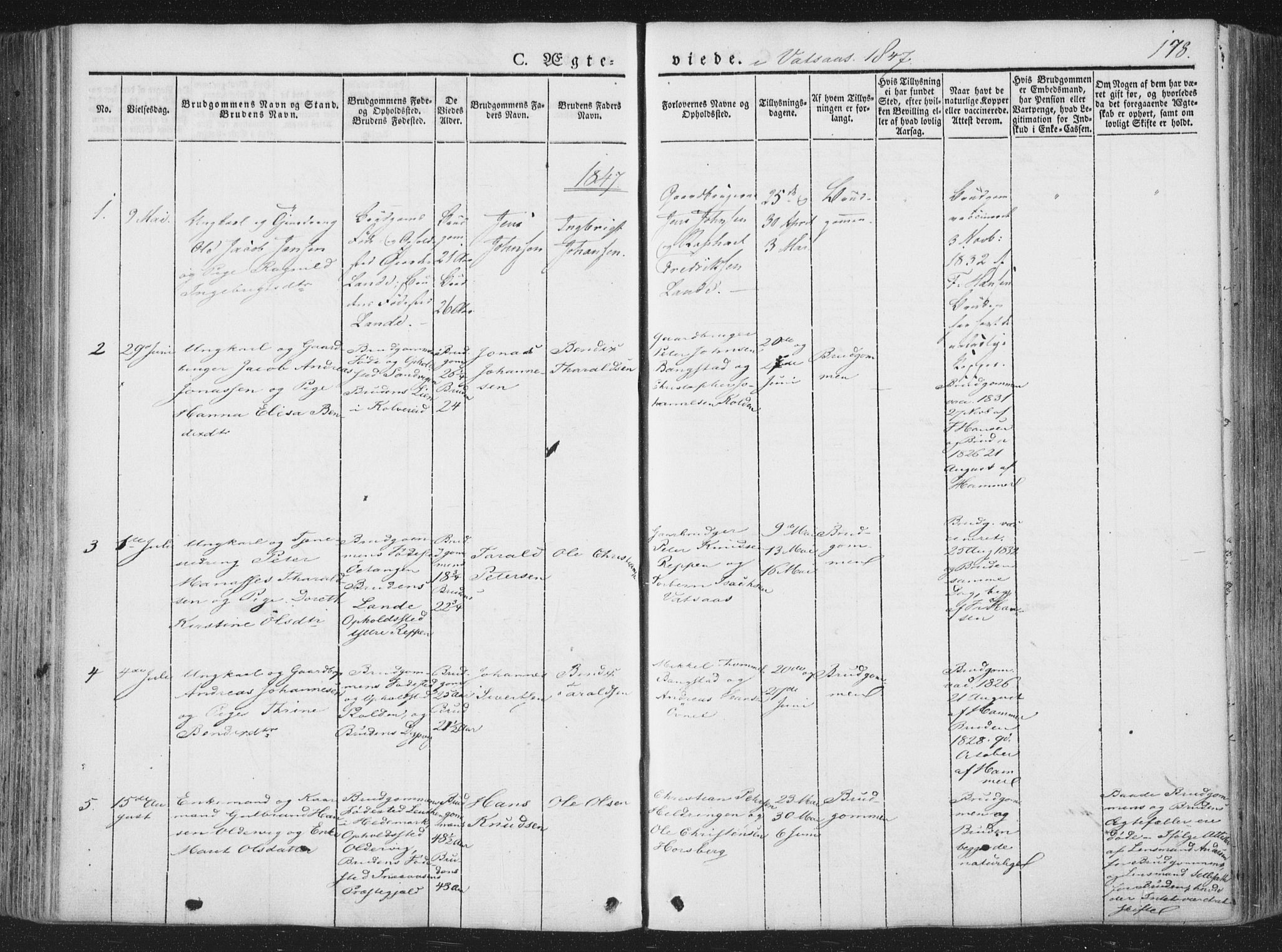 Ministerialprotokoller, klokkerbøker og fødselsregistre - Nordland, SAT/A-1459/810/L0144: Parish register (official) no. 810A07 /1, 1841-1862, p. 178