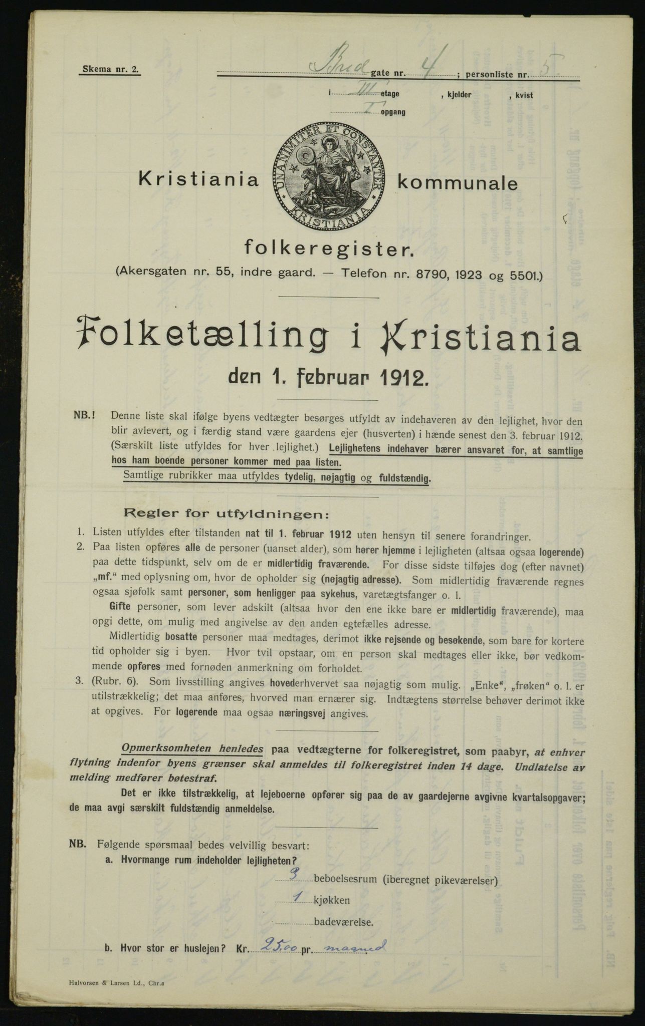 OBA, Municipal Census 1912 for Kristiania, 1912, p. 8019