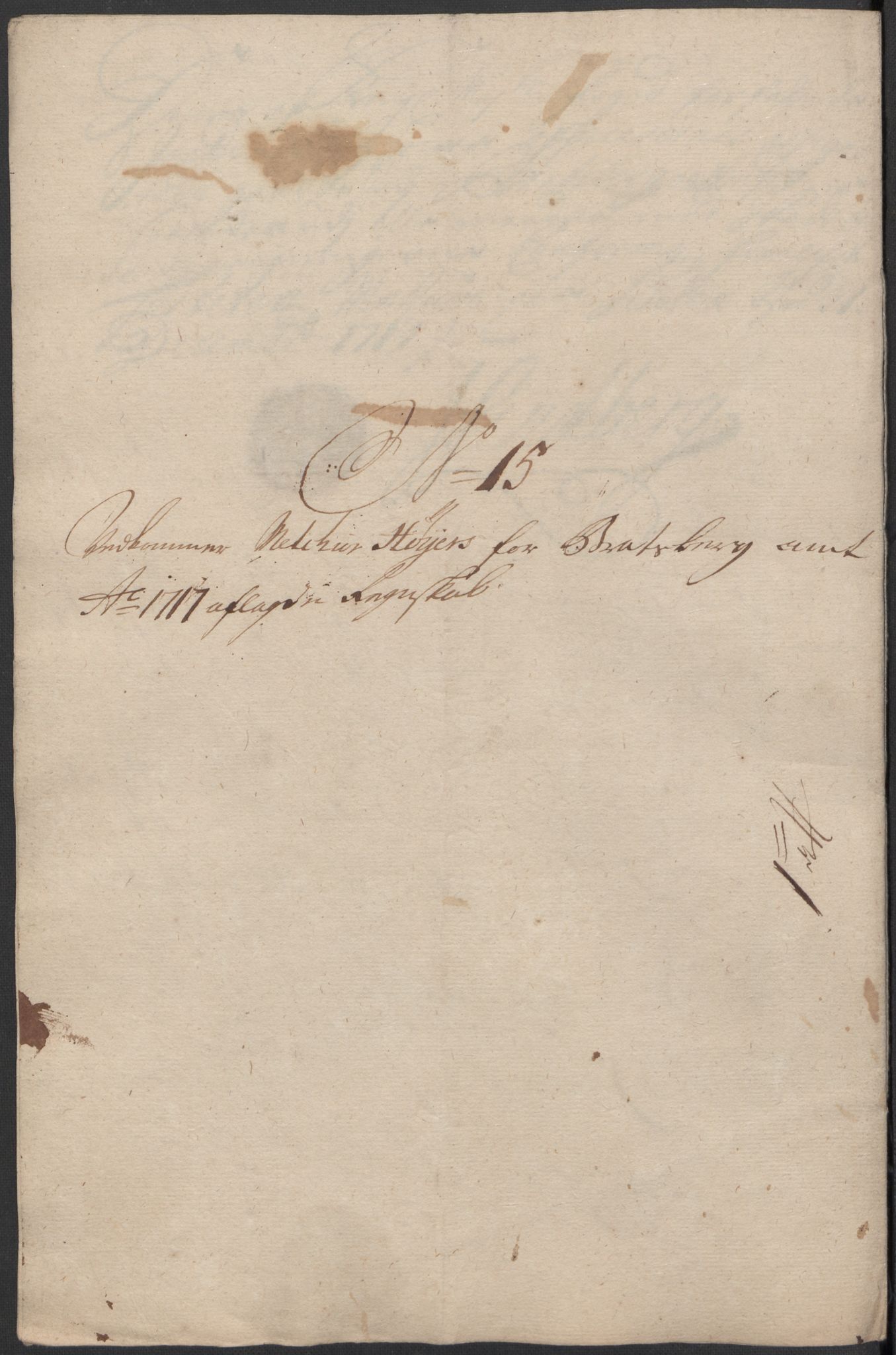 Rentekammeret inntil 1814, Reviderte regnskaper, Fogderegnskap, AV/RA-EA-4092/R36/L2129: Fogderegnskap Øvre og Nedre Telemark og Bamble, 1717, p. 349