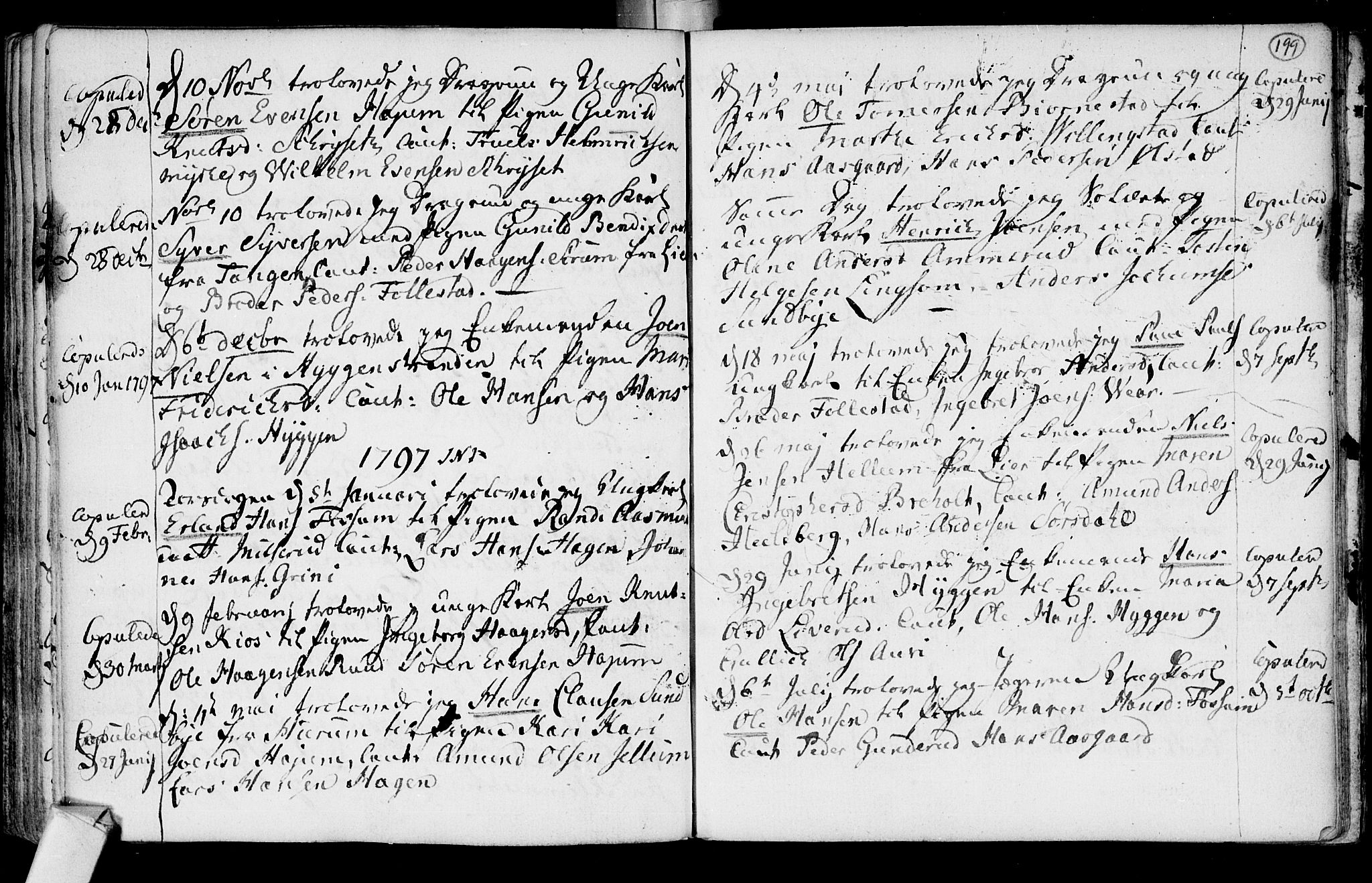 Røyken kirkebøker, SAKO/A-241/F/Fa/L0003: Parish register (official) no. 3, 1782-1813, p. 199