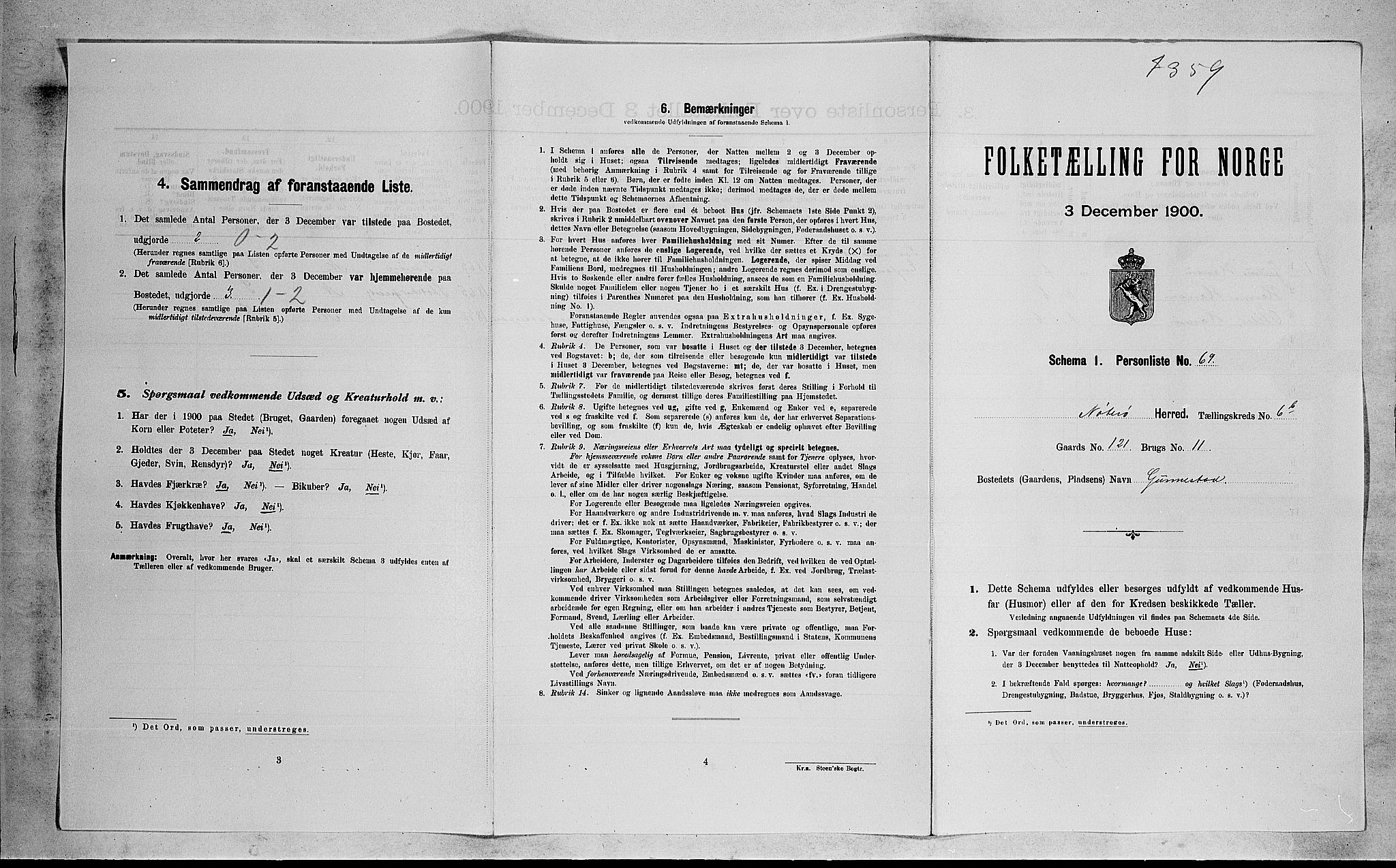 RA, 1900 census for Nøtterøy, 1900, p. 2071