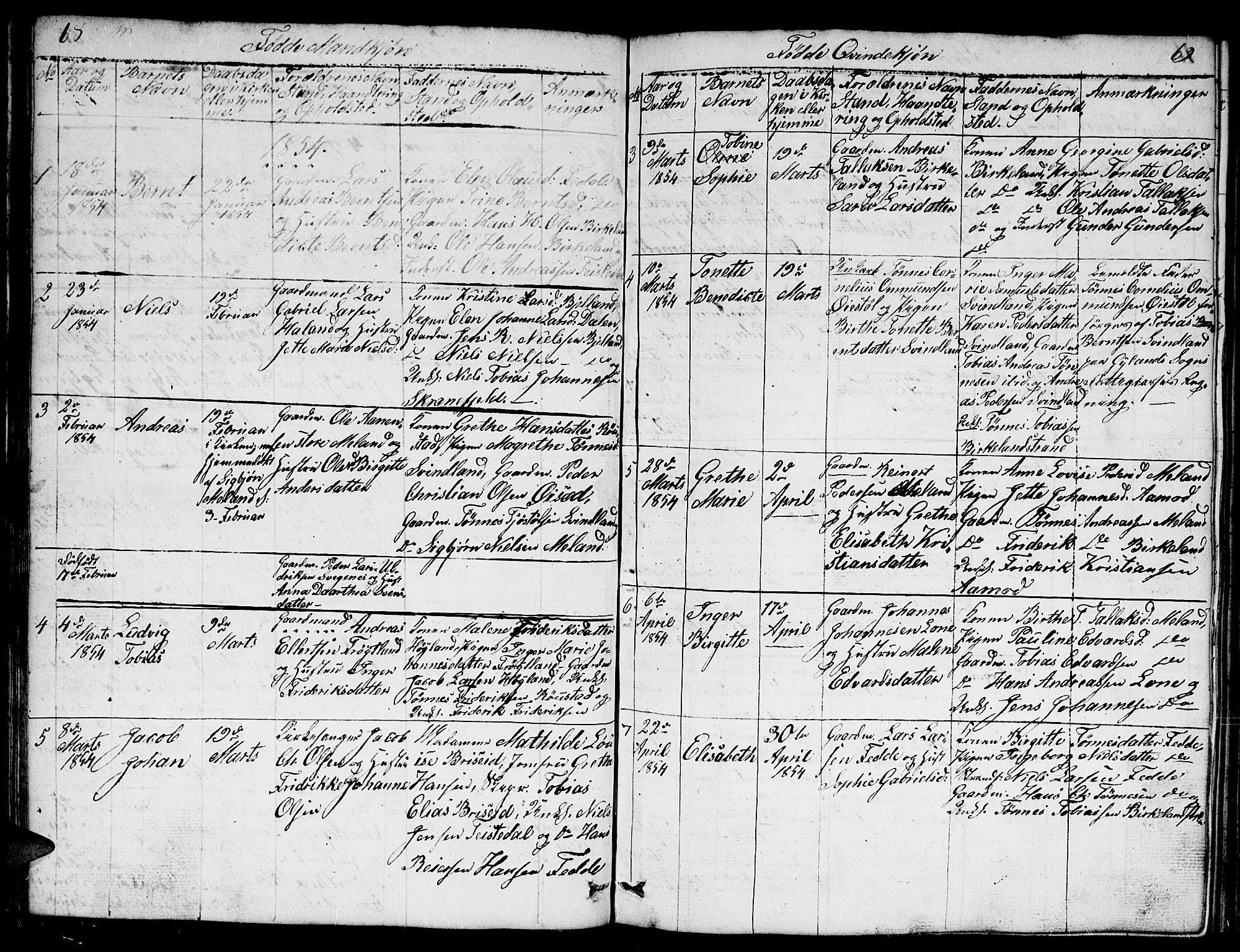 Kvinesdal sokneprestkontor, SAK/1111-0026/F/Fb/Fba/L0002: Parish register (copy) no. B 2, 1838-1858, p. 68-69