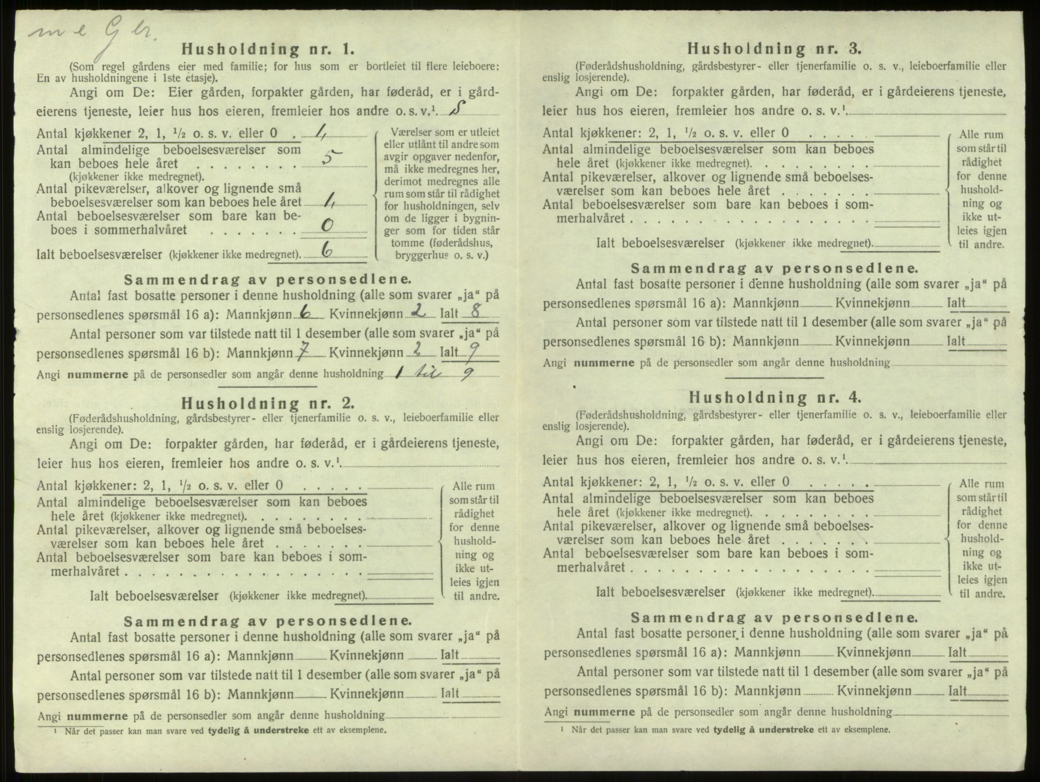 SAB, 1920 census for Hamre, 1920, p. 120