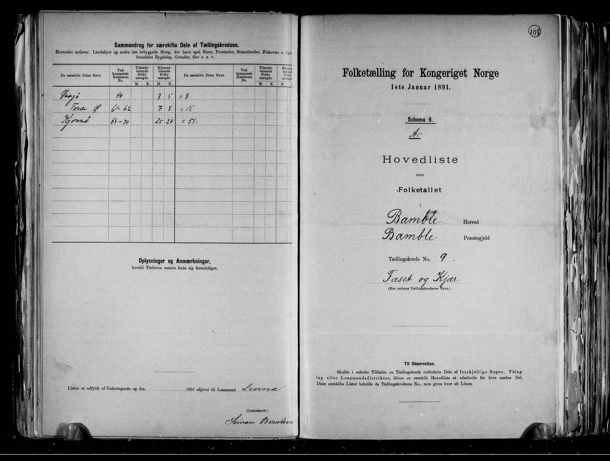 RA, 1891 census for 0814 Bamble, 1891, p. 24