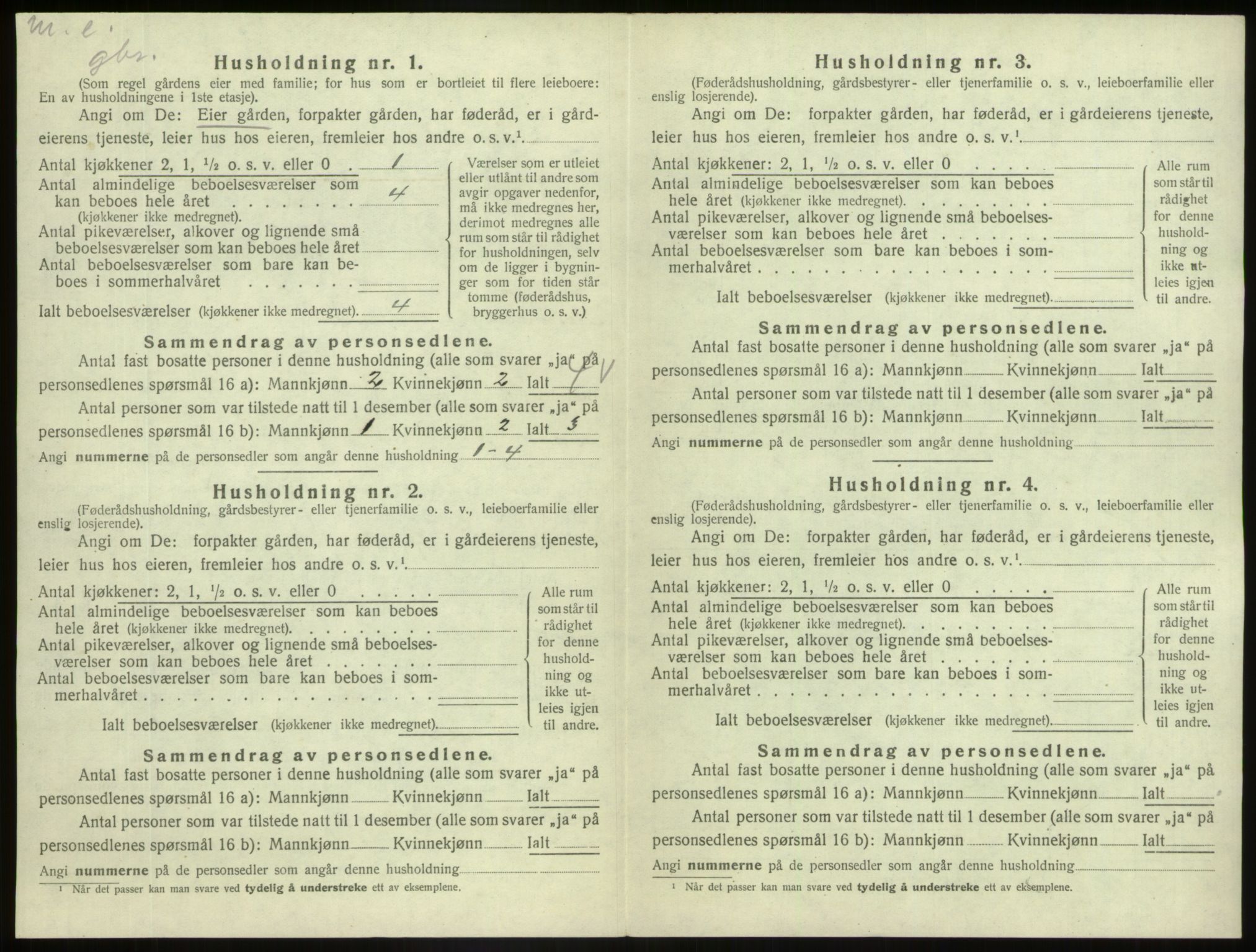 SAB, 1920 census for Askvoll, 1920, p. 155