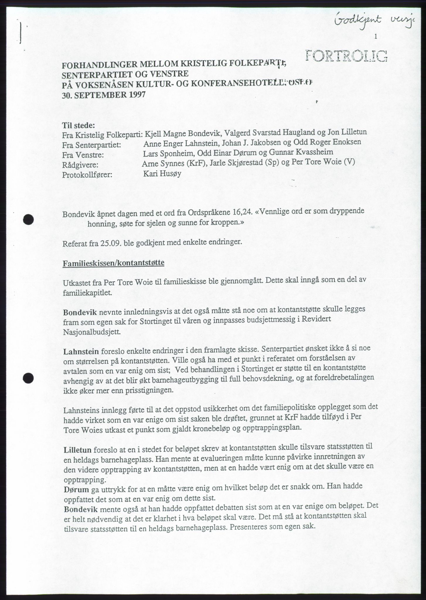 Forhandlingene mellom Kristelig Folkeparti, Senterpartiet og Venstre om dannelse av regjering, RA/PA-1073/A/L0001: Forhandlingsprotokoller, 1997, p. 55