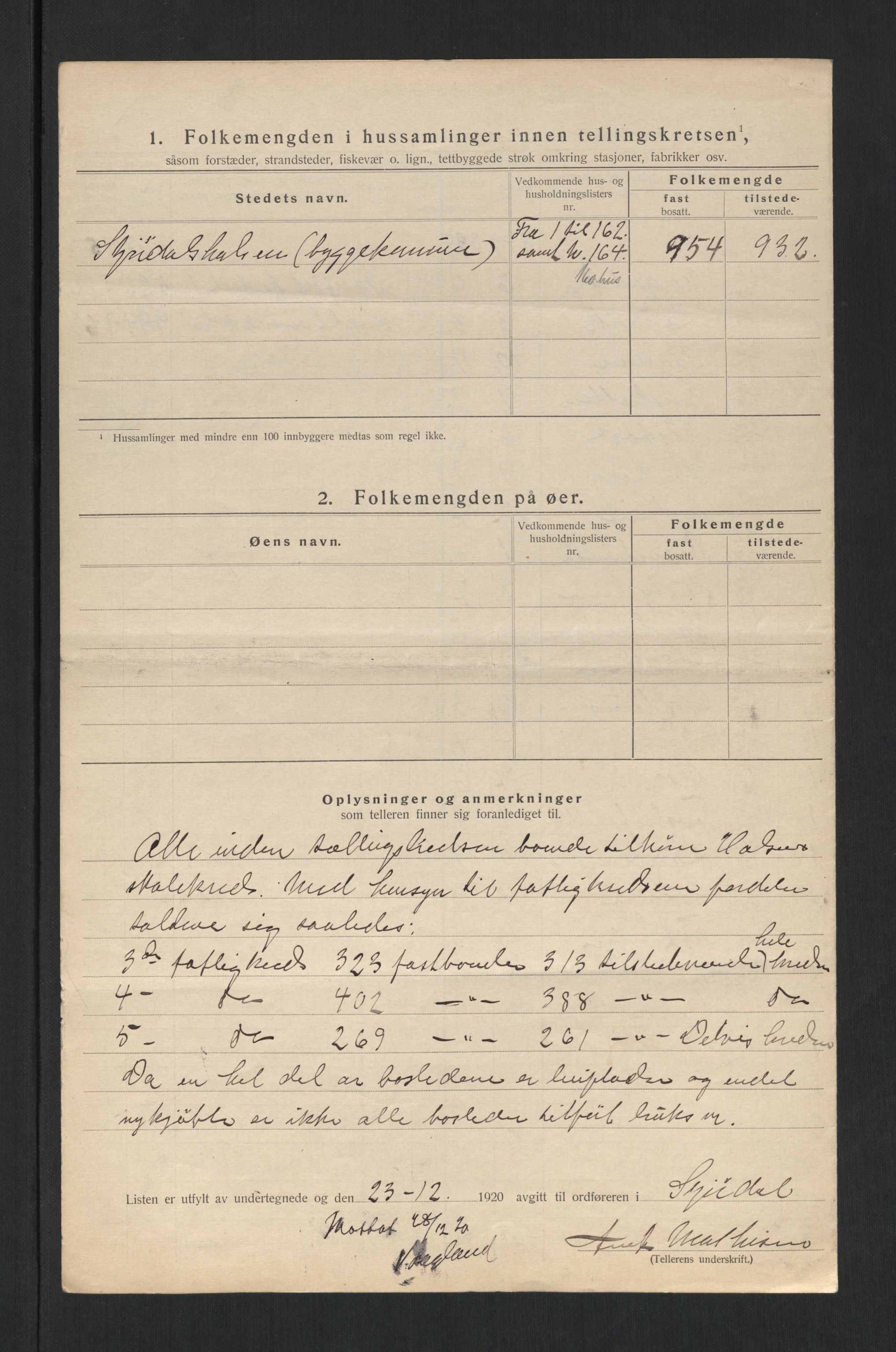 SAT, 1920 census for Stjørdal, 1920, p. 18