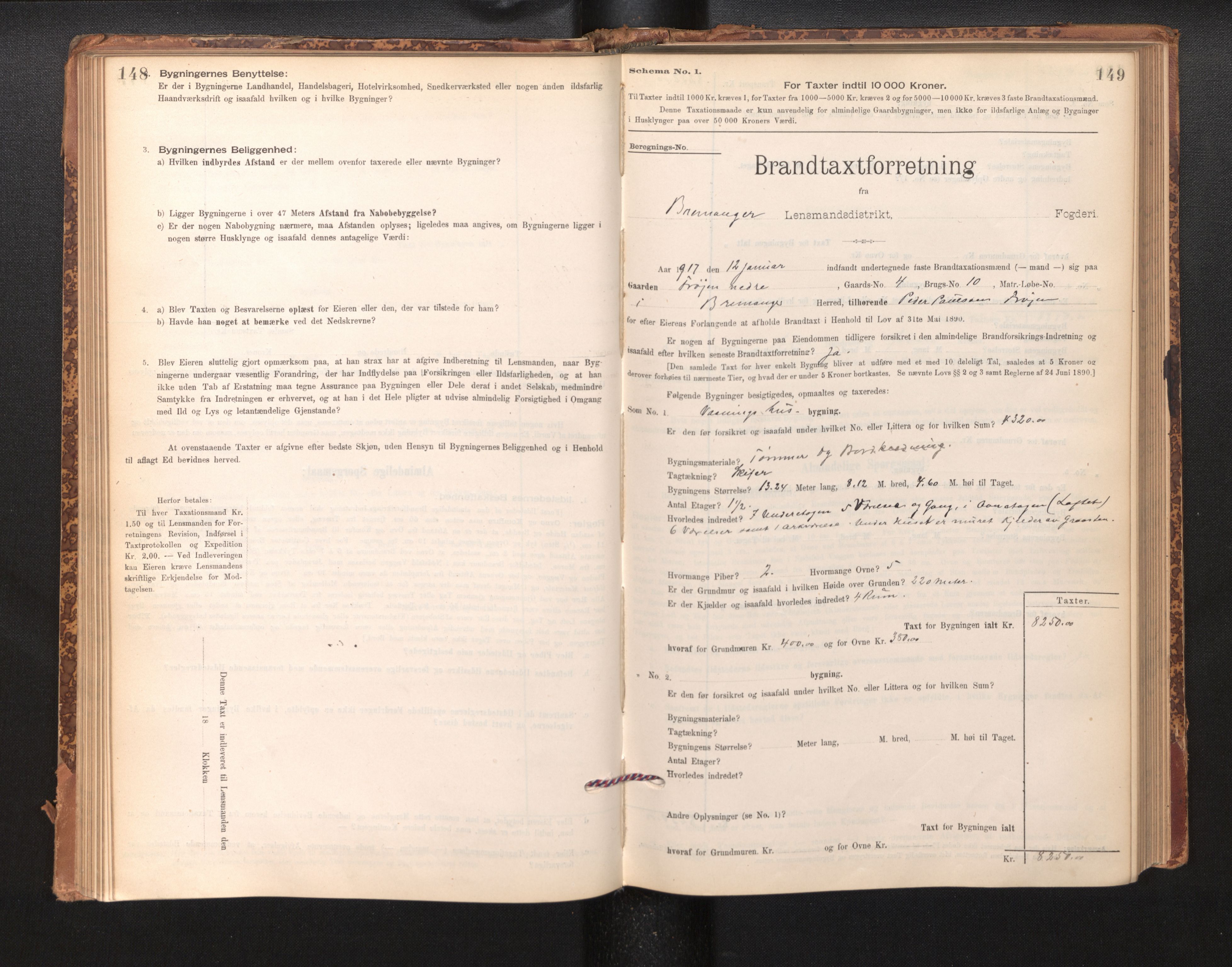 Lensmannen i Bremanger, SAB/A-26701/0012/L0007: Branntakstprotokoll, skjematakst, 1895-1936, p. 148-149