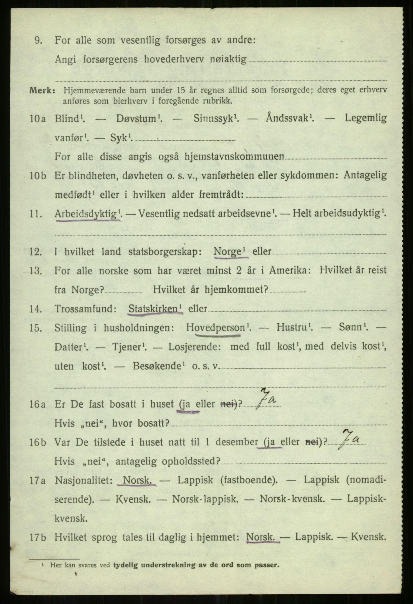 SATØ, 1920 census for Helgøy, 1920, p. 1136