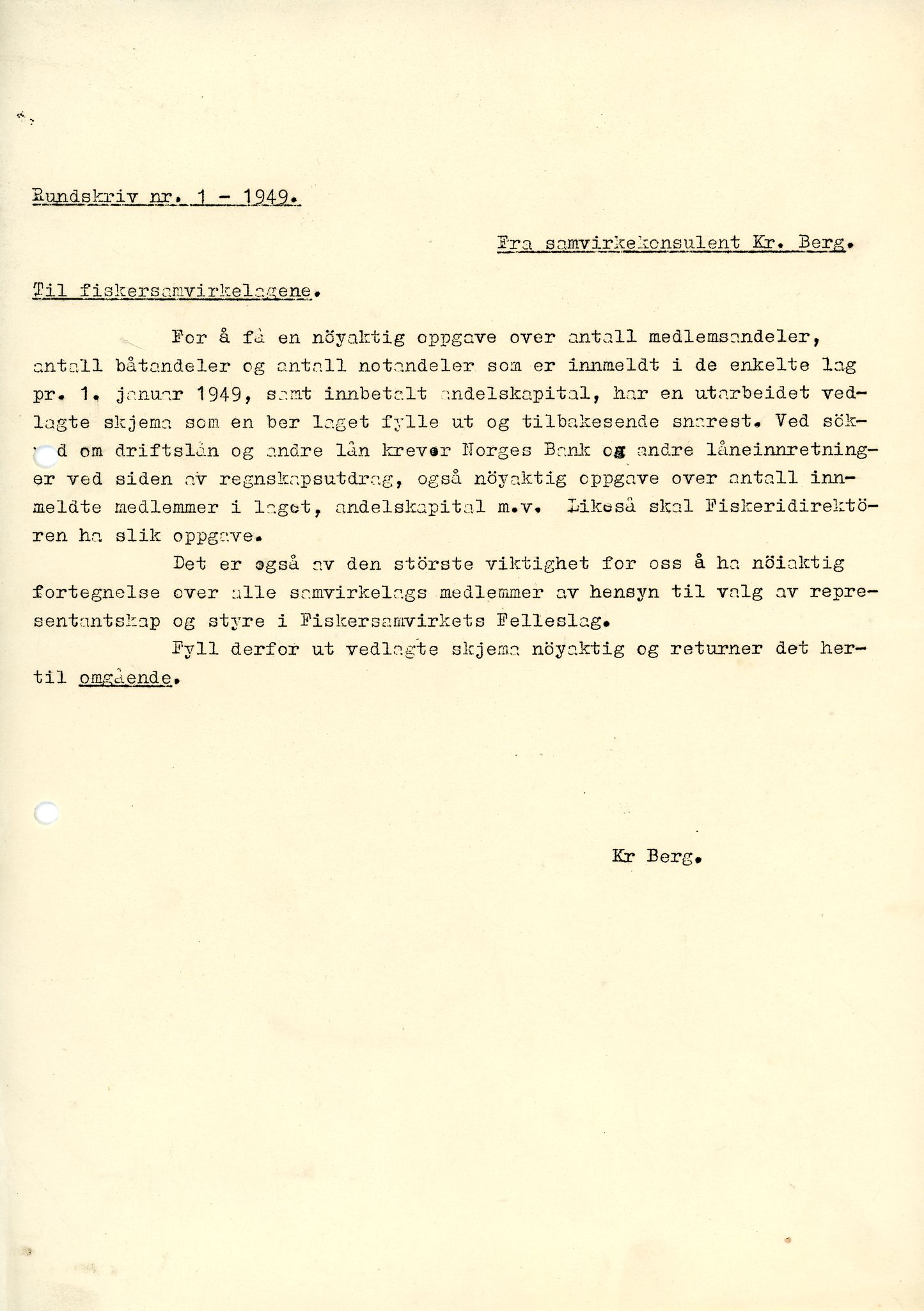 Vardø Fiskersamvirkelag, VAMU/A-0037/D/Da/L0006: Korrespondanse Re-St, 1947-1951
