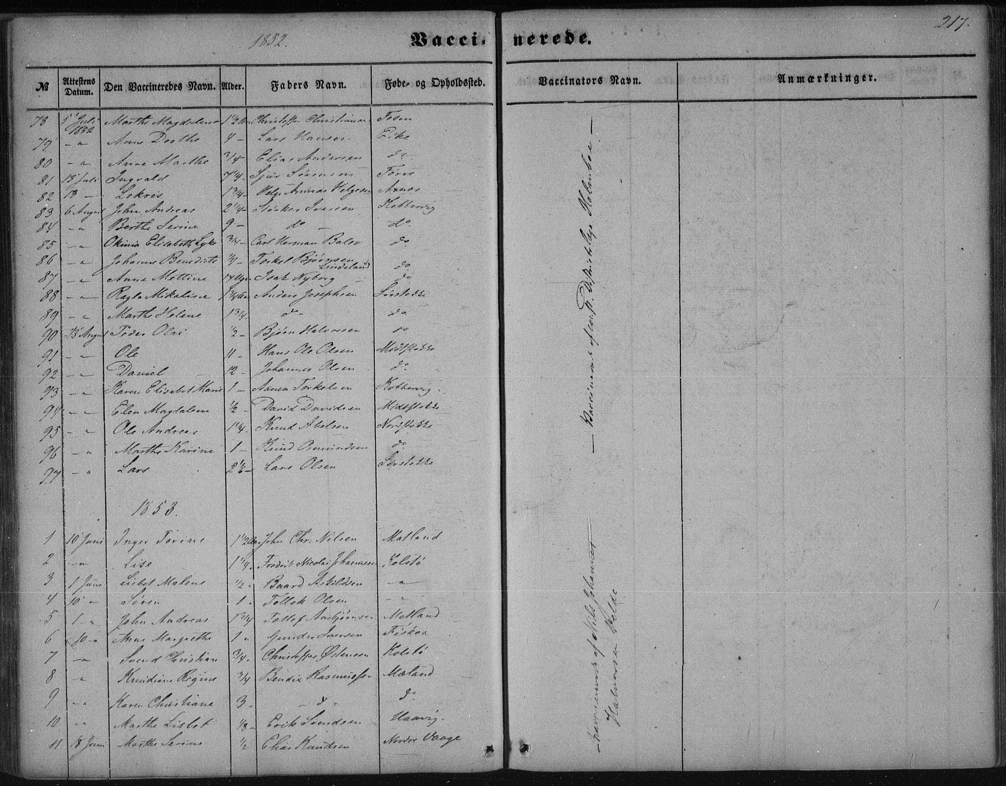 Avaldsnes sokneprestkontor, AV/SAST-A -101851/H/Ha/Haa/L0009: Parish register (official) no. A 9, 1853-1865, p. 217