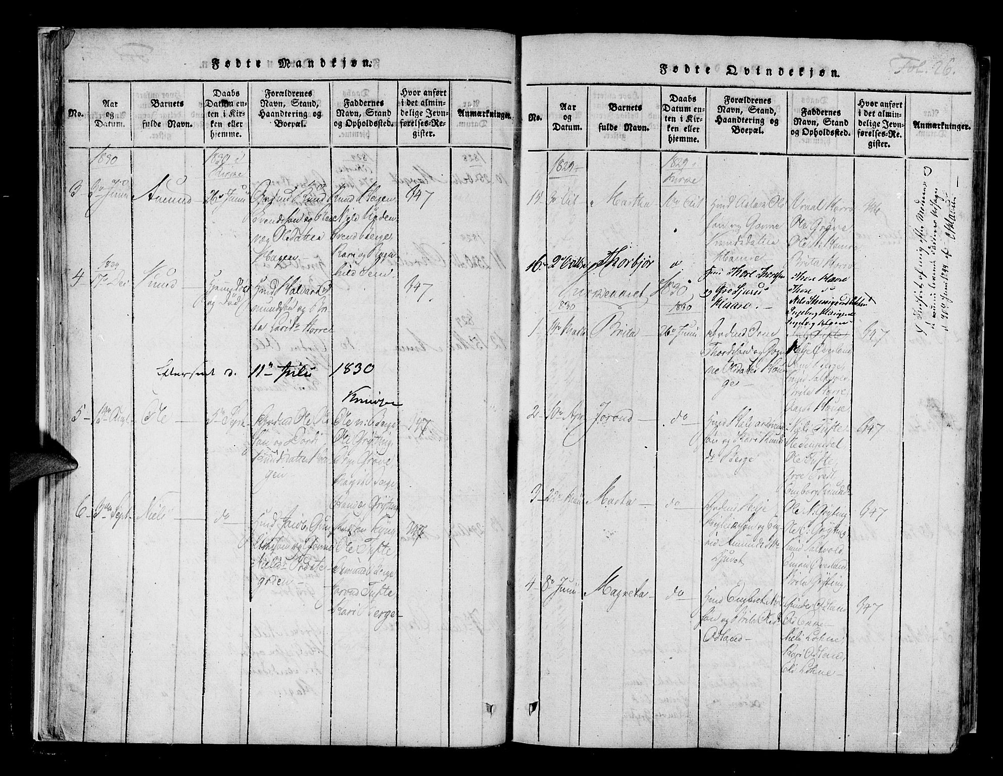 Røldal sokneprestembete, SAB/A-100247: Parish register (official) no. A 2, 1817-1856, p. 26