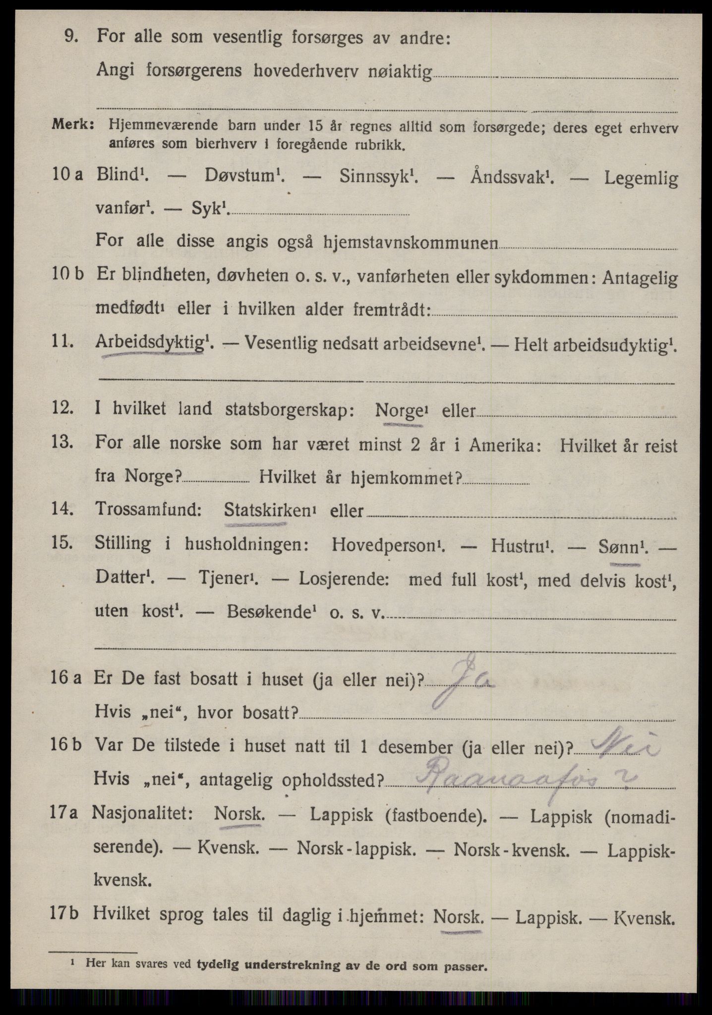 SAT, 1920 census for Hemne, 1920, p. 7551