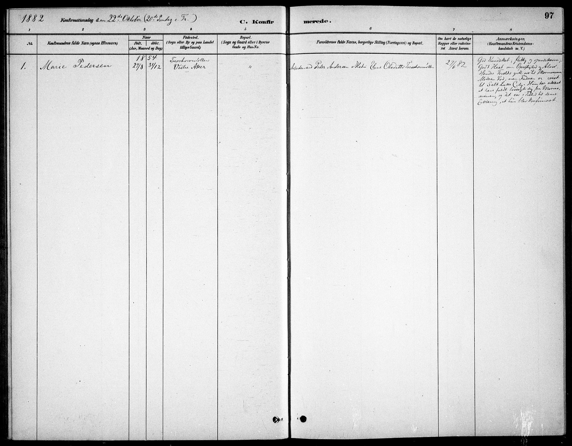 Kristiania tukthusprest Kirkebøker, AV/SAO-A-10881/F/Fa/L0005: Parish register (official) no. 5, 1879-1936, p. 97