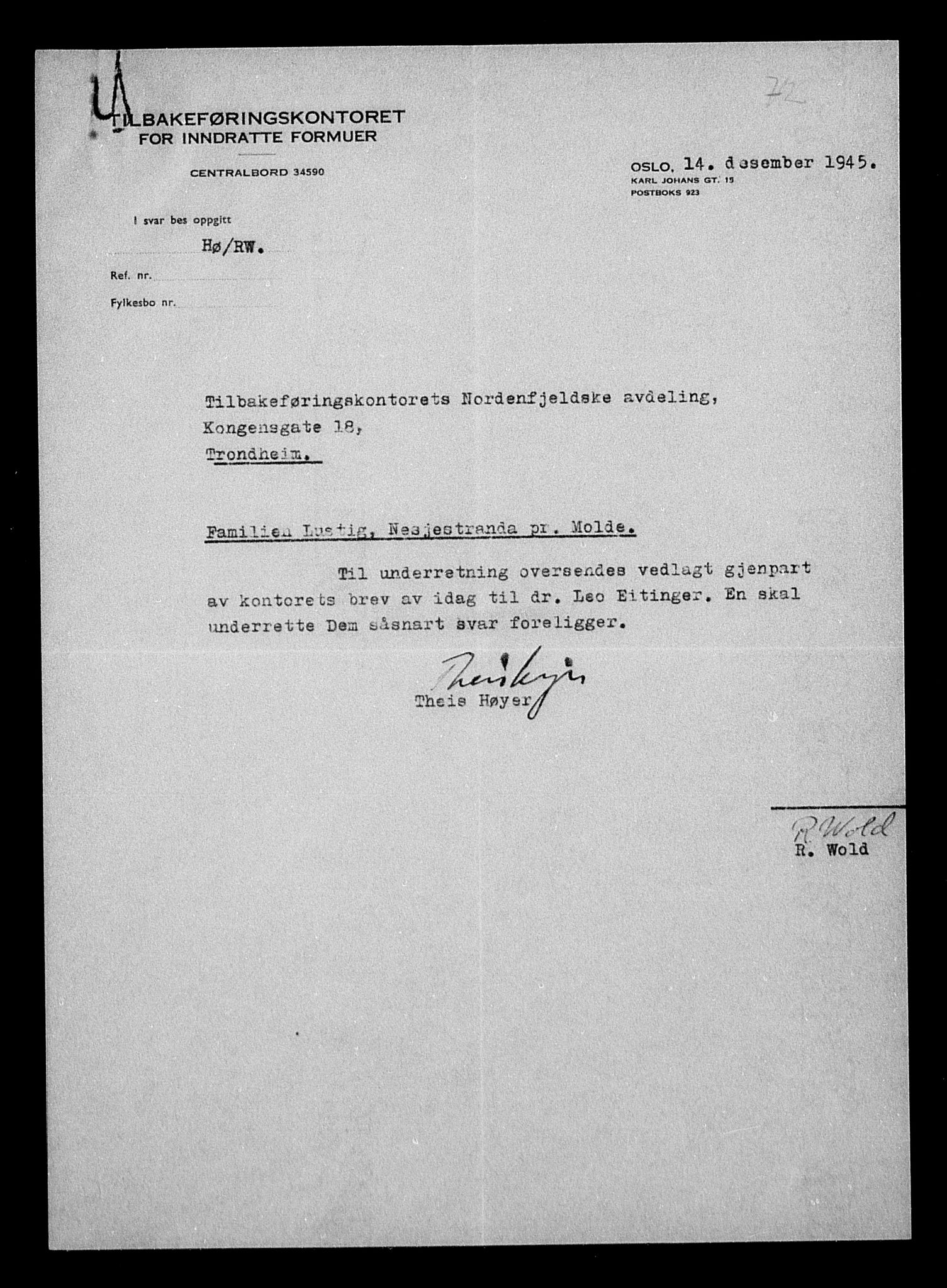 Justisdepartementet, Tilbakeføringskontoret for inndratte formuer, AV/RA-S-1564/H/Hc/Hcb/L0915: --, 1945-1947, p. 27