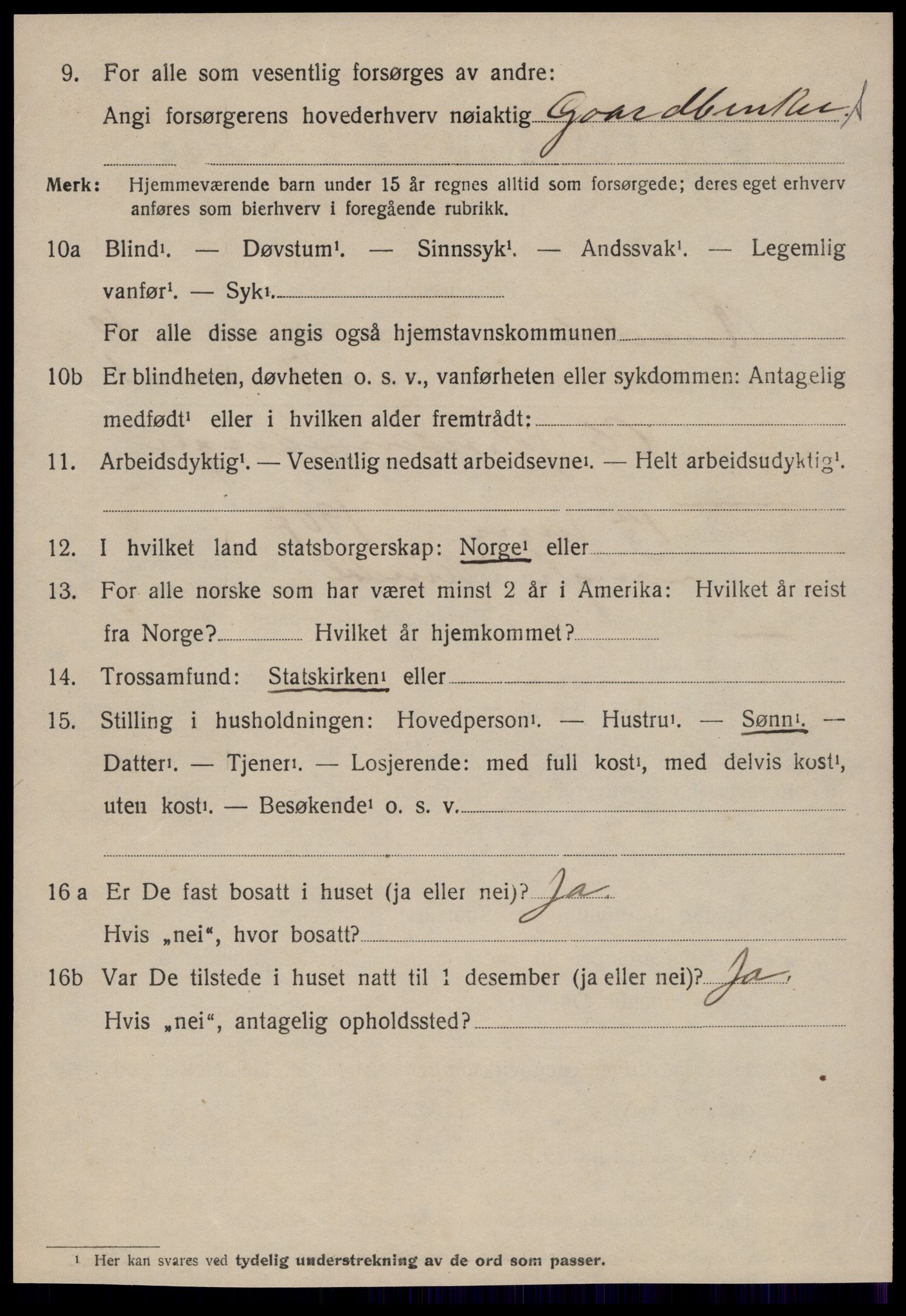 SAT, 1920 census for Rindal, 1920, p. 5157