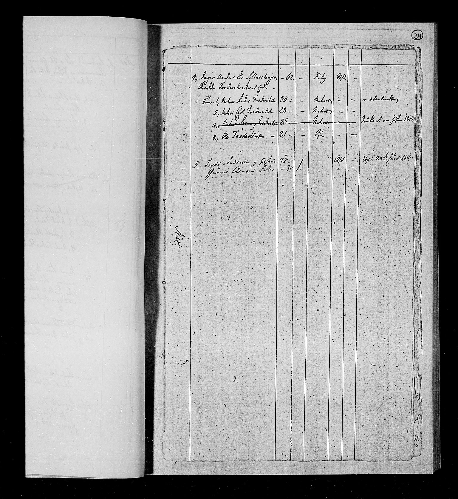 RA, Census 1815, vol. 1b: Dypvåg parish, 1815, p. 36