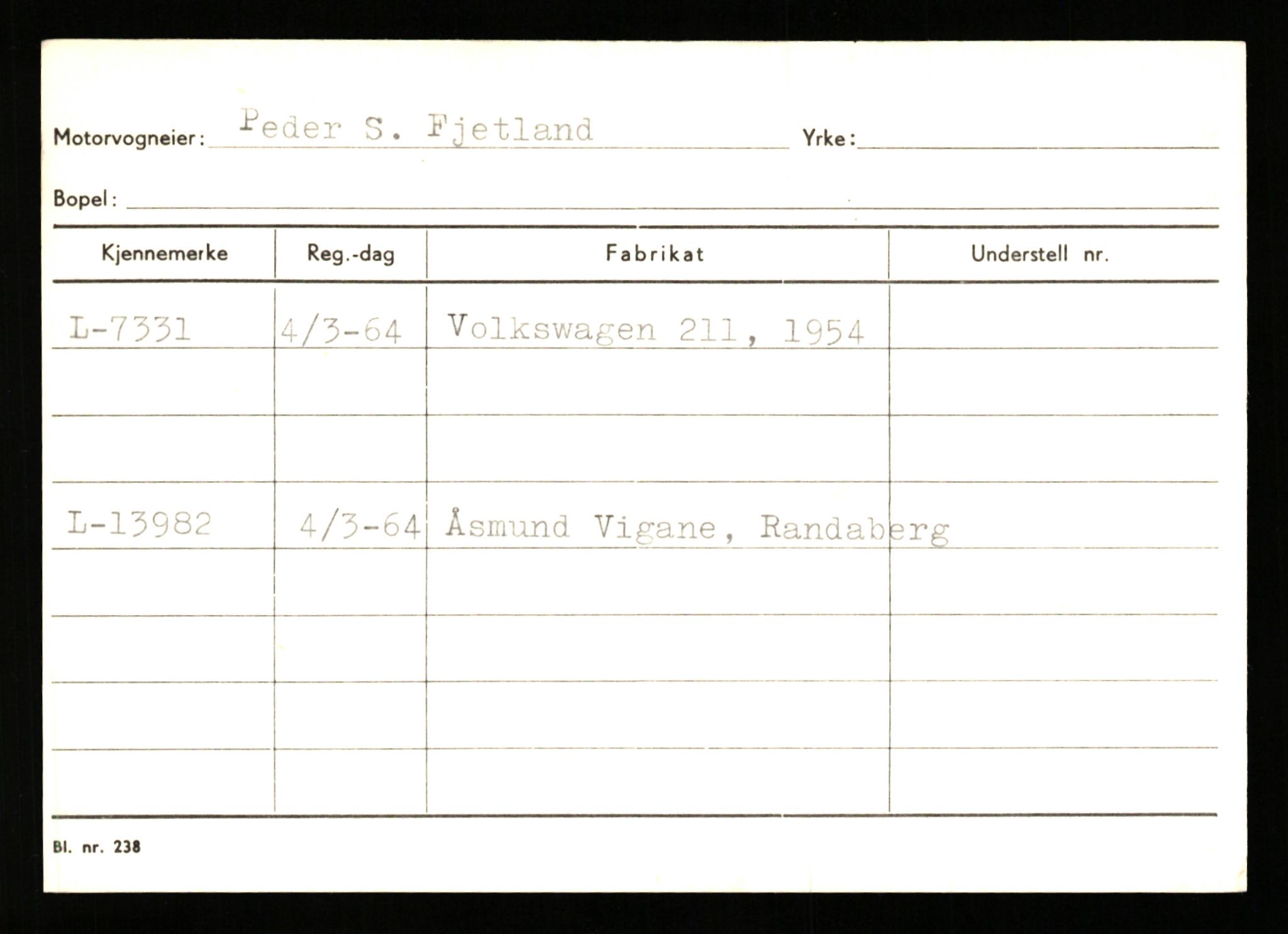 Stavanger trafikkstasjon, AV/SAST-A-101942/0/G/L0002: Registreringsnummer: 5791 - 10405, 1930-1971, p. 733